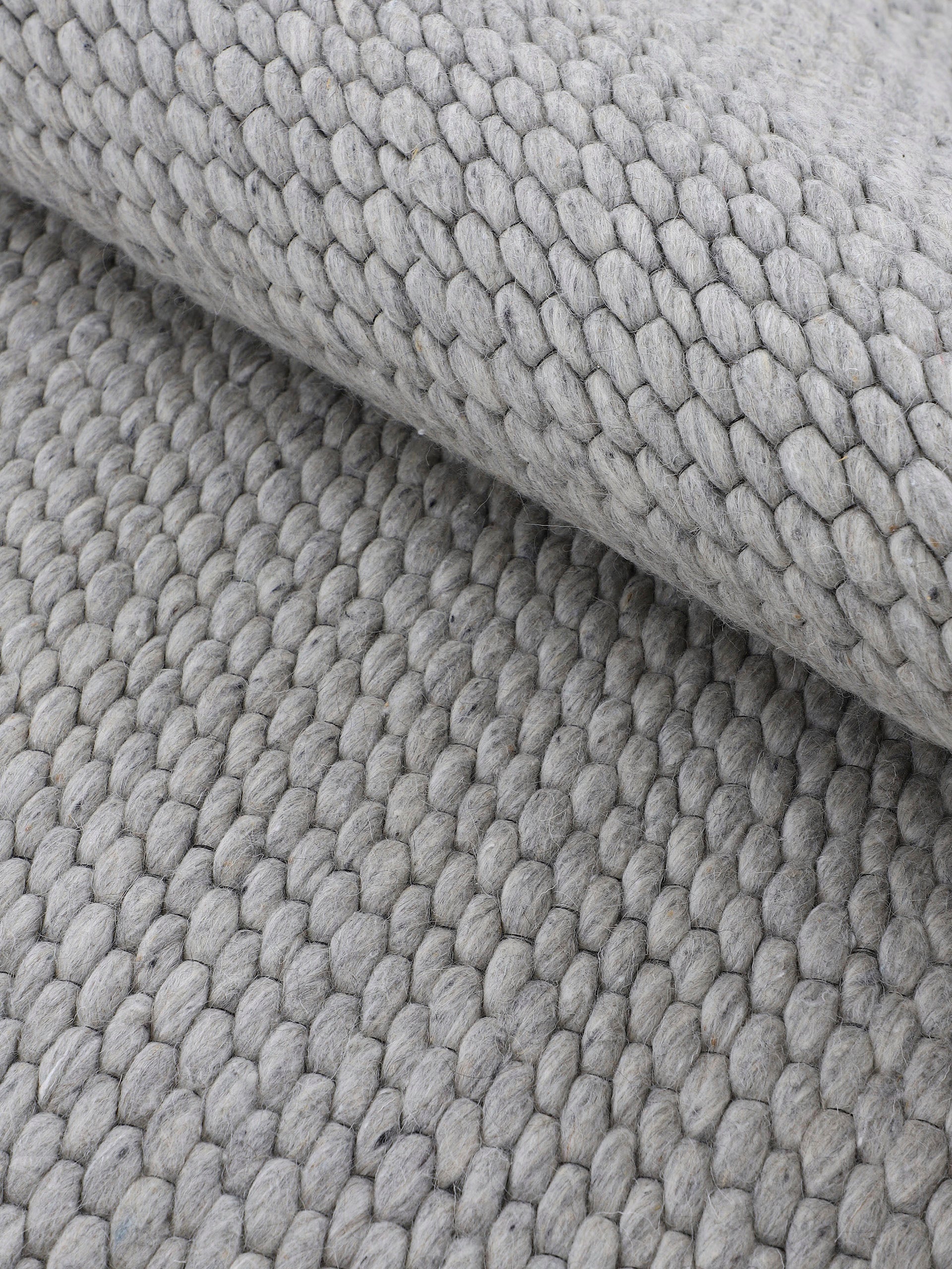 carpetfine Wollteppich »Sina« rund 14 mm Höhe grobe Struktur, Zeitloses Design, reine Wolle, Wohnzimmer