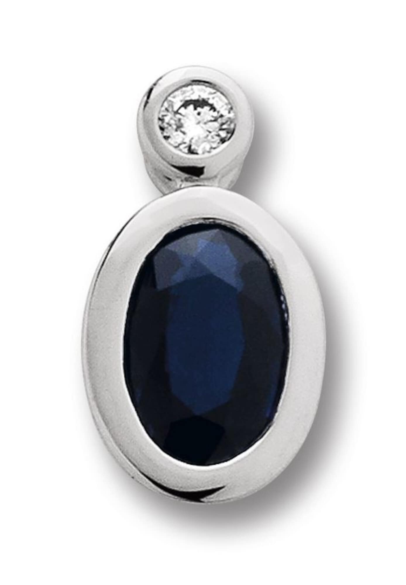 ONE ELEMENT Kettenanhänger »0.02 ct Diamant Brillant Safir Anhänger aus 585 Weißgold«