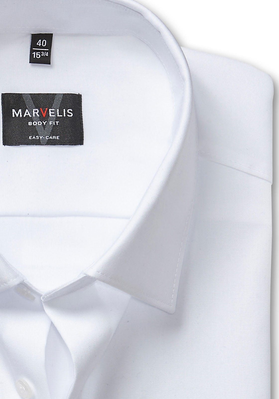 MARVELIS Langarmhemd New York Kentkragen, Businesshemd, körpernah, extra langer Arm