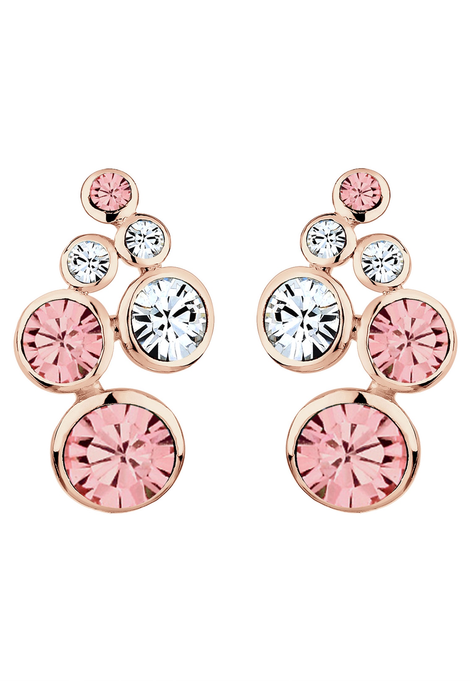 Elli Paar Ohrstecker »Ohrringe Ohrstecker Kristalle Glamour rosegold«