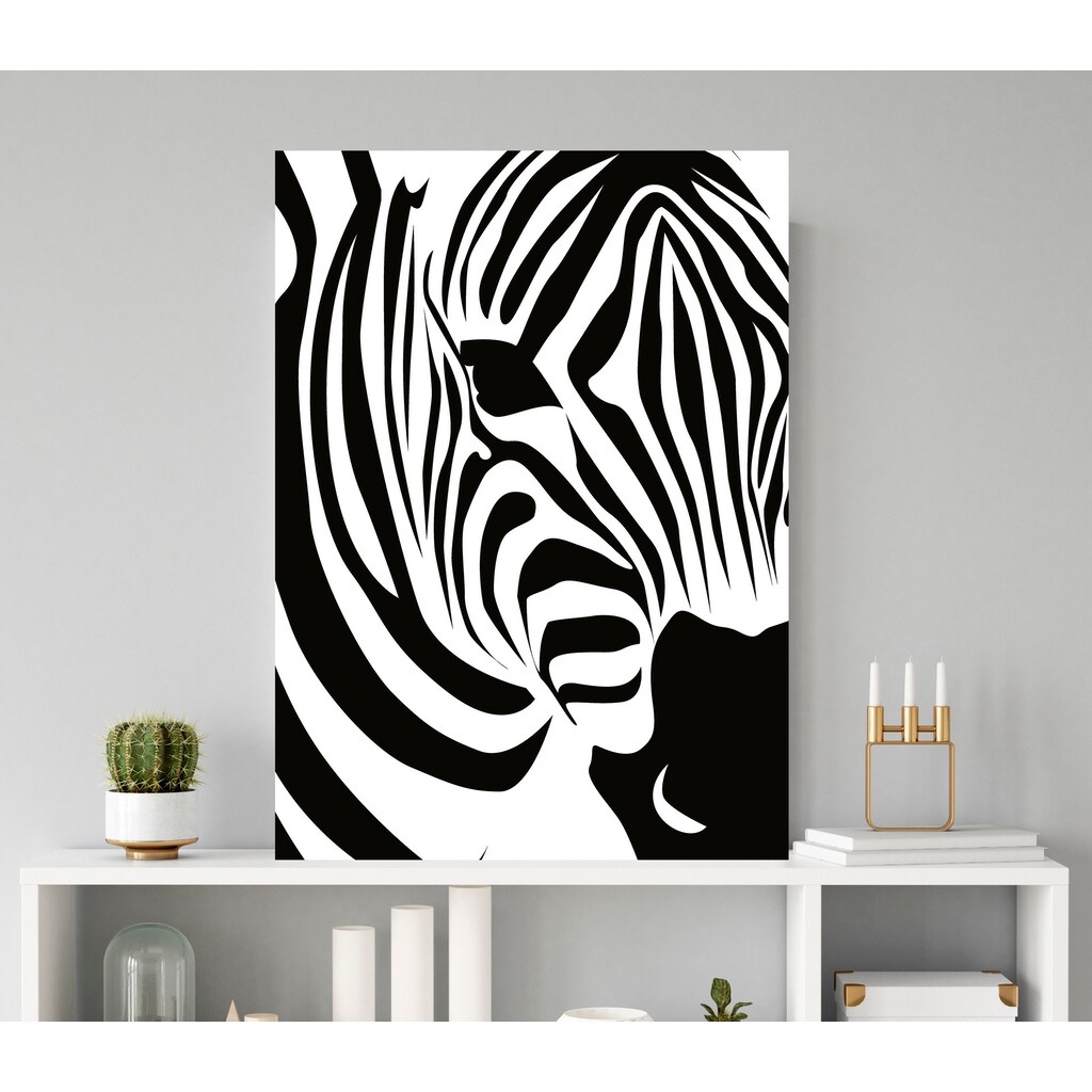 queence Metallbild »Zebra«, Zebras, (1 St.)