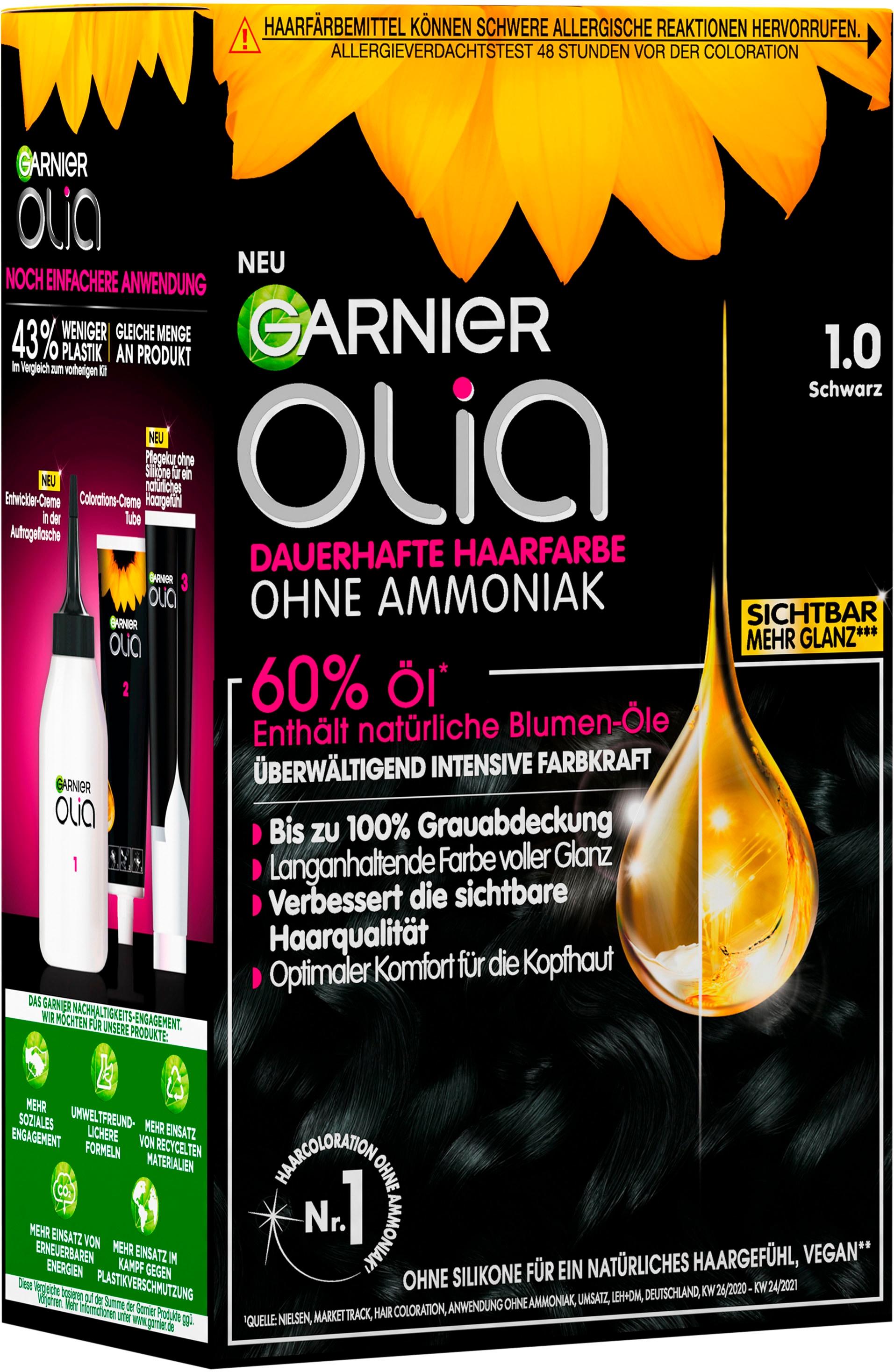 GARNIER Coloration »Garnier tlg.), 3 bestellen Ölbasis Online Haarfarbe«, (Set, im Shop OTTO dauerhafte Olia