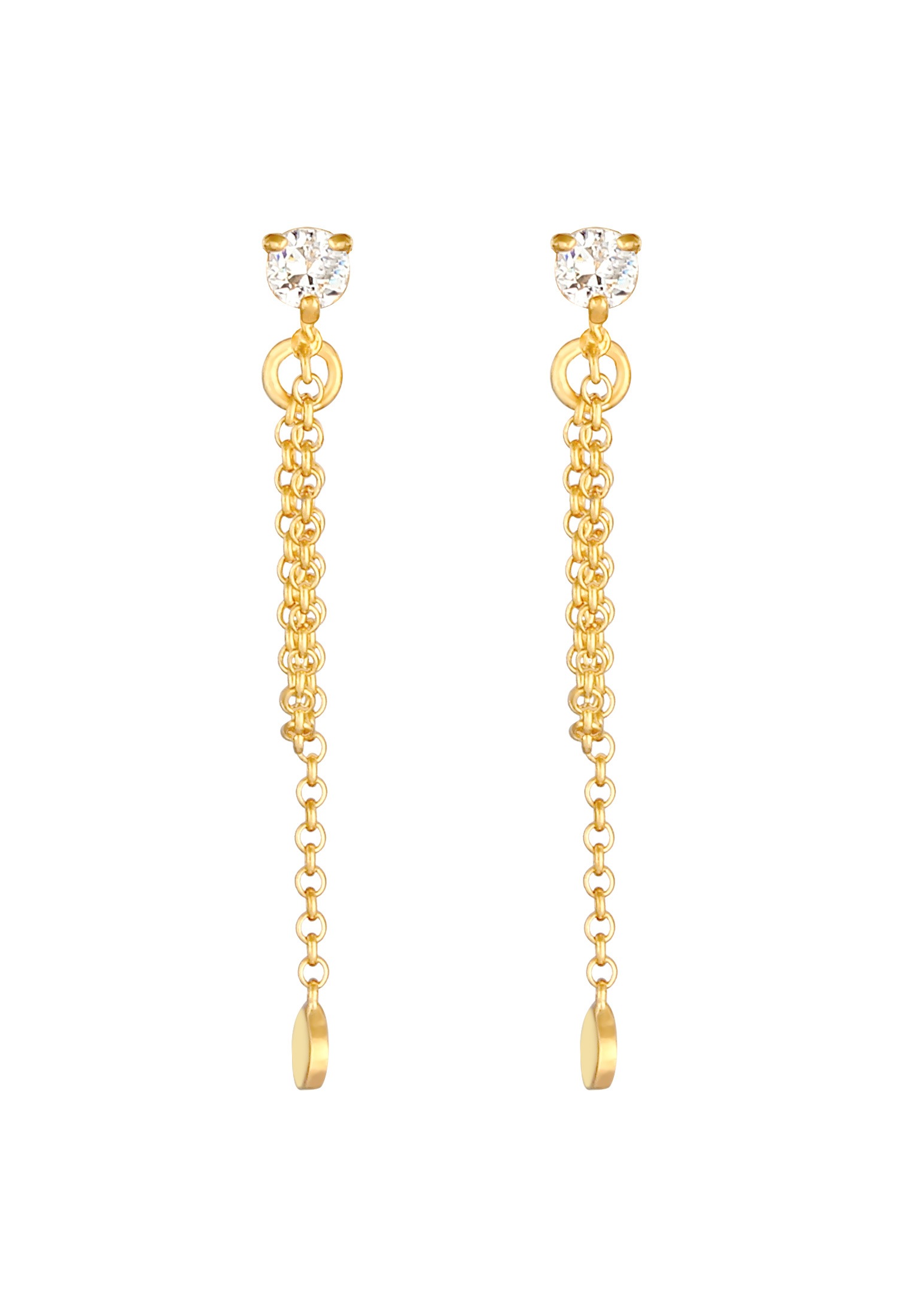 Elli Paar Ohrhänger »Ohrringe Rund Ketten Look 925 Sterling Silber, mit Kristallen von Swarovski®«
