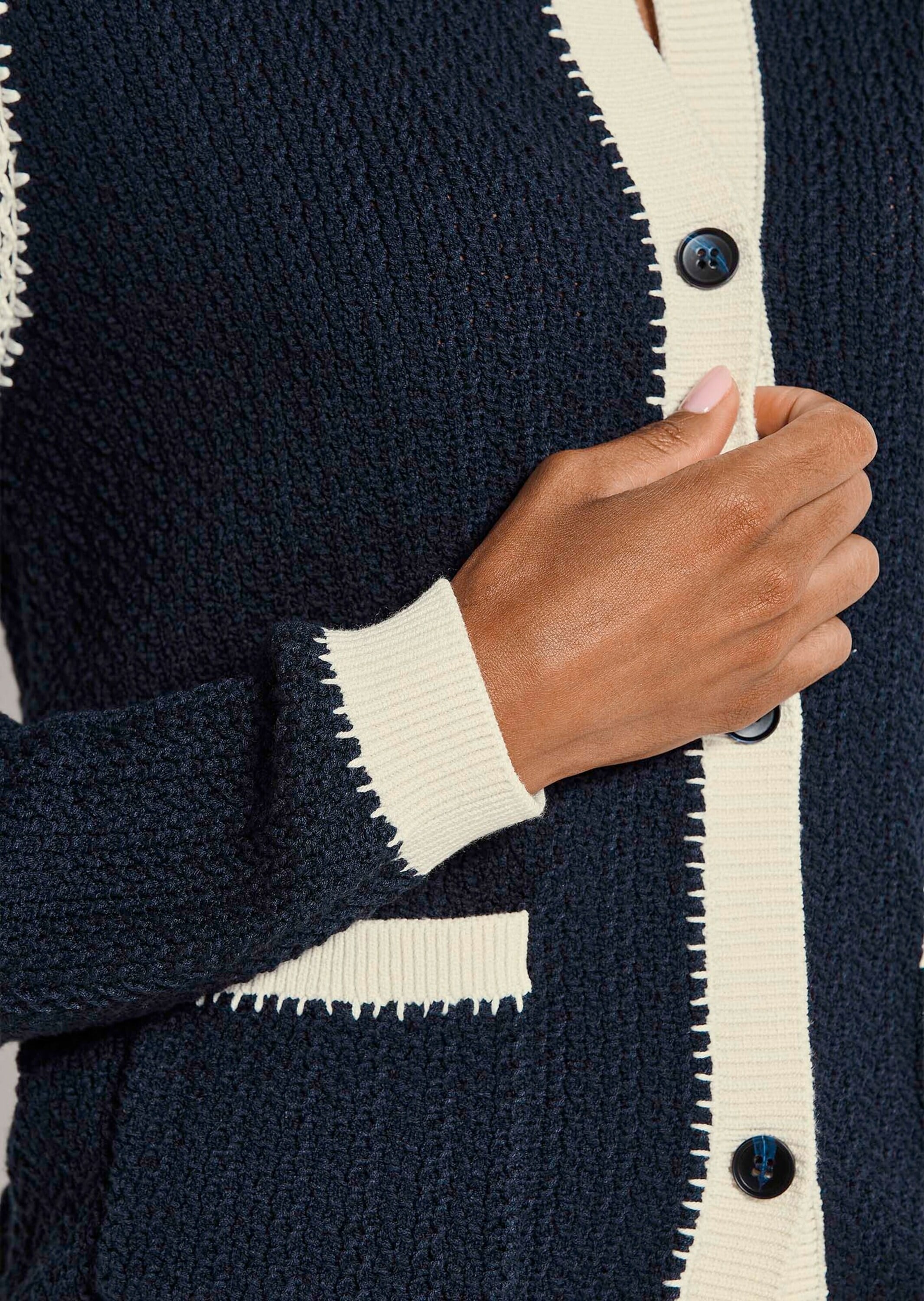 MADELEINE Strickjacke »Strickjacke Langarm Cardigan mit Zopfmuster, Kaschmir-Mix« Edles Zopfmuster