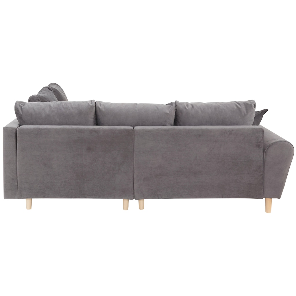 Home affaire Ecksofa »Rice«, (Set, mit Hocker)