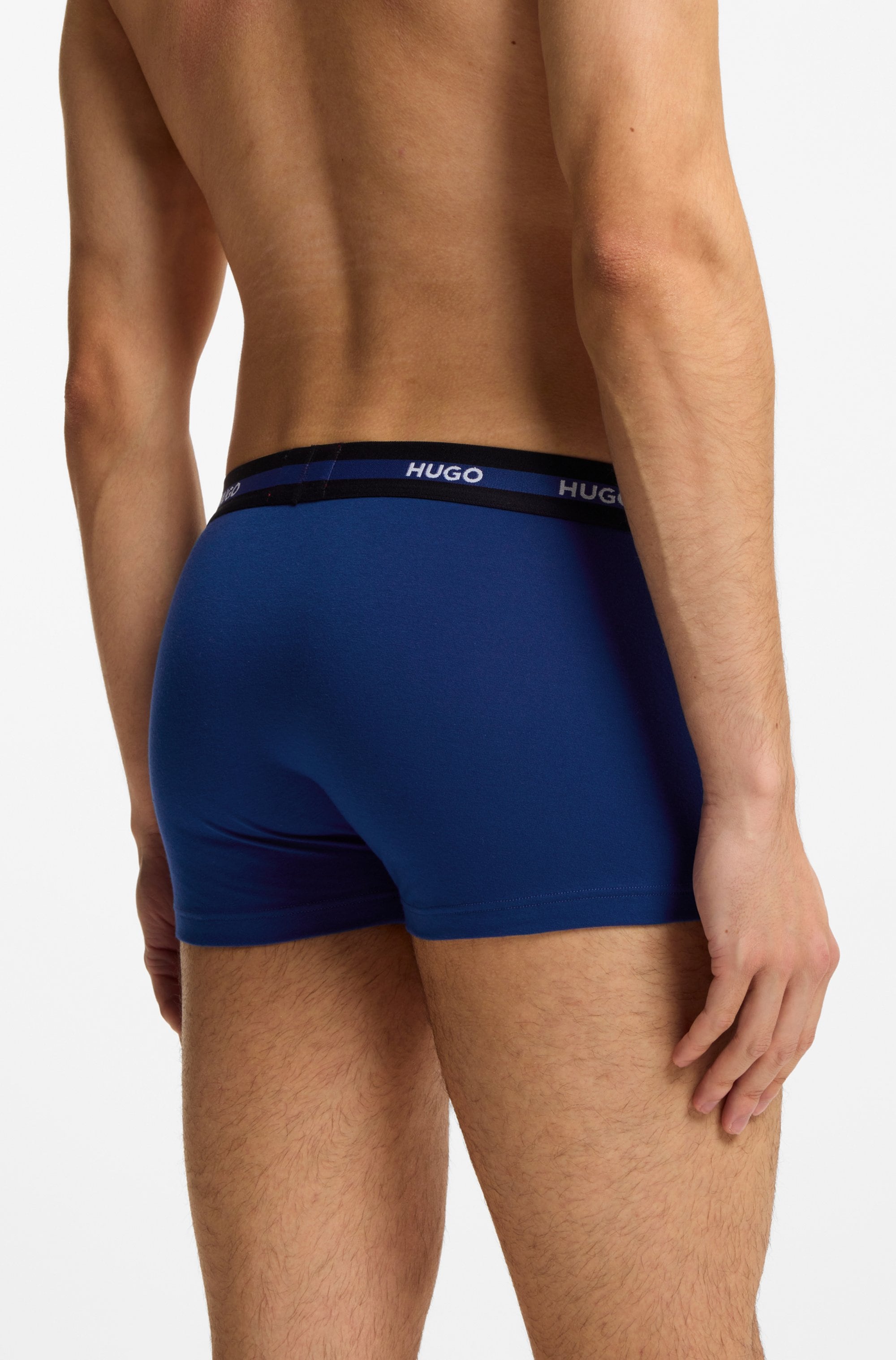 HUGO Underwear Trunk »TRIPLET PLANET« 3 Stk. Logos am elastischen Bund, mittlere Bundhöhe