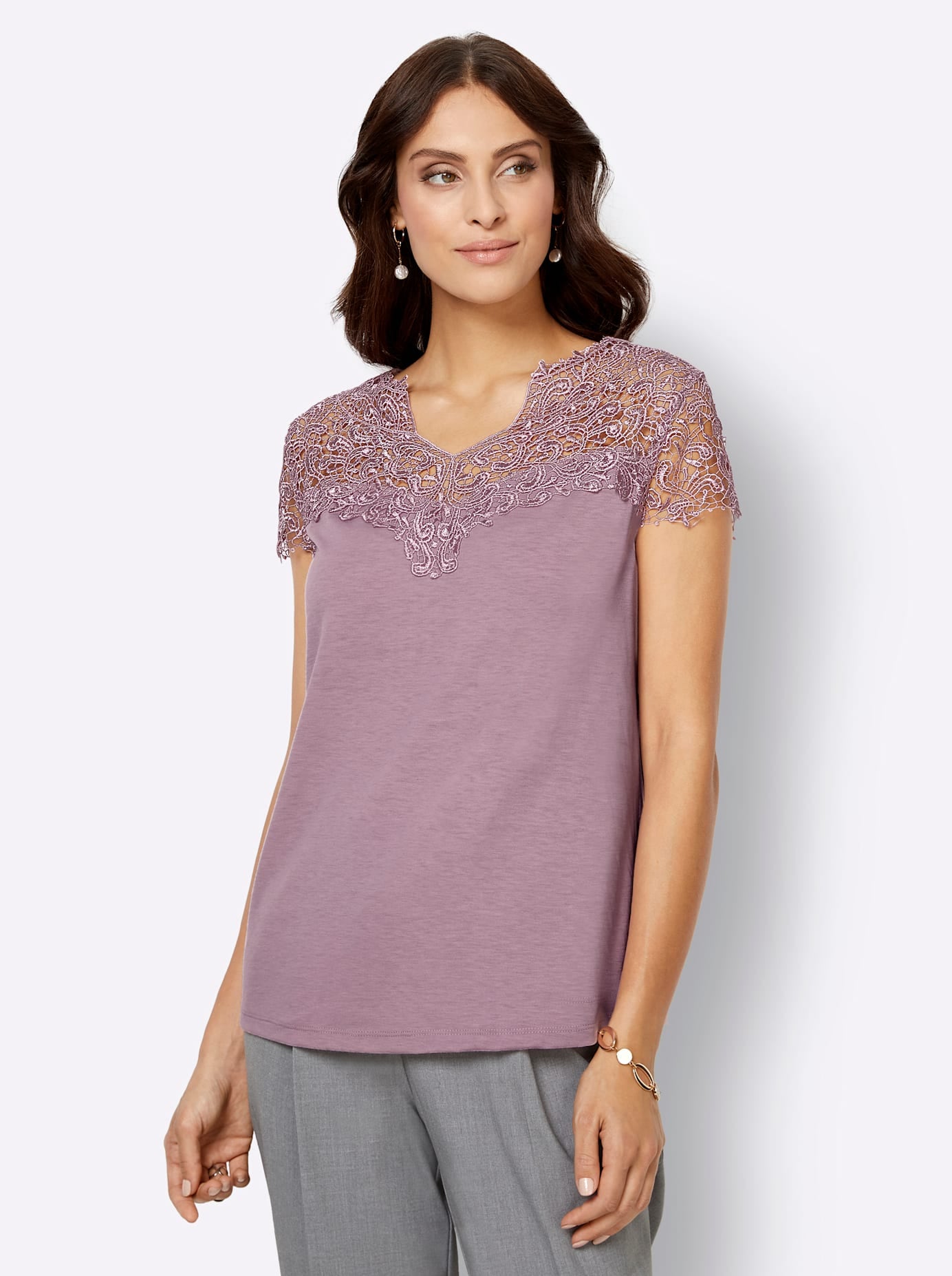 Lady Spitzenshirt »Shirt«, (1 tlg.)