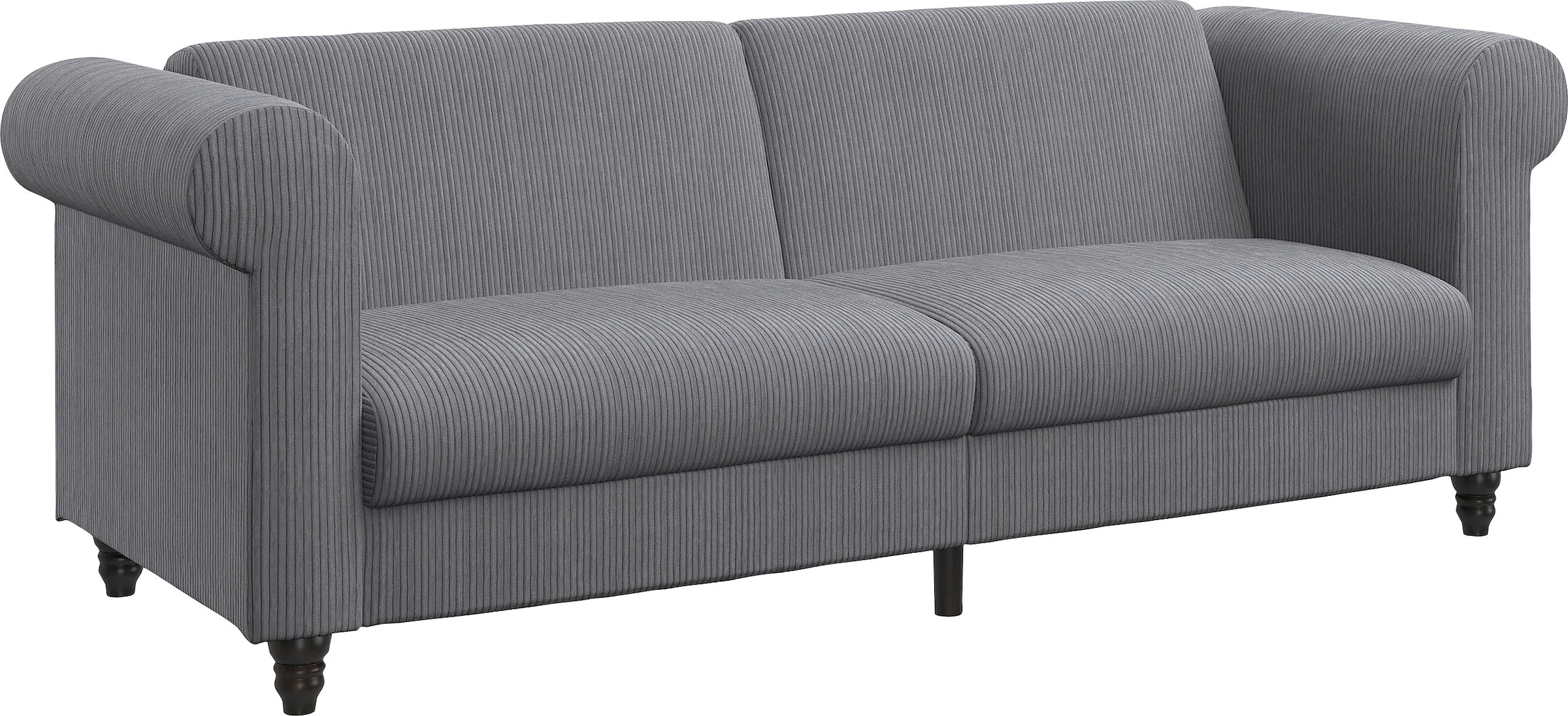 Dorel Home 3-Sitzer »Felix II, Schlafsofa 236cm, (Liegefläche 108x190cm), Rückenlehne«, 3-fach verstellbar, Sitzhöhe 46 cm, Cord