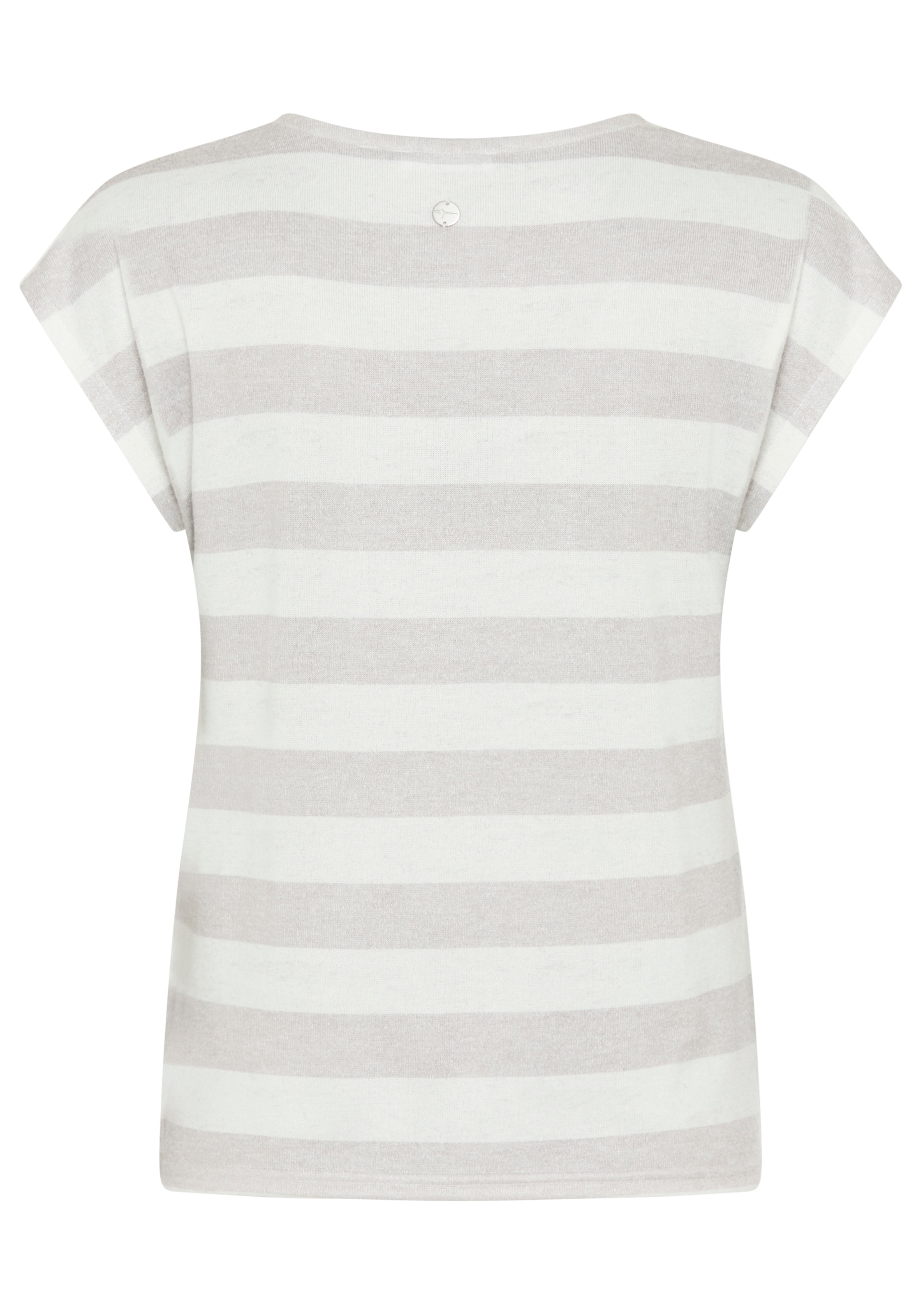 Tamaris V-Shirt mit lässigem Schnitt und Streifen