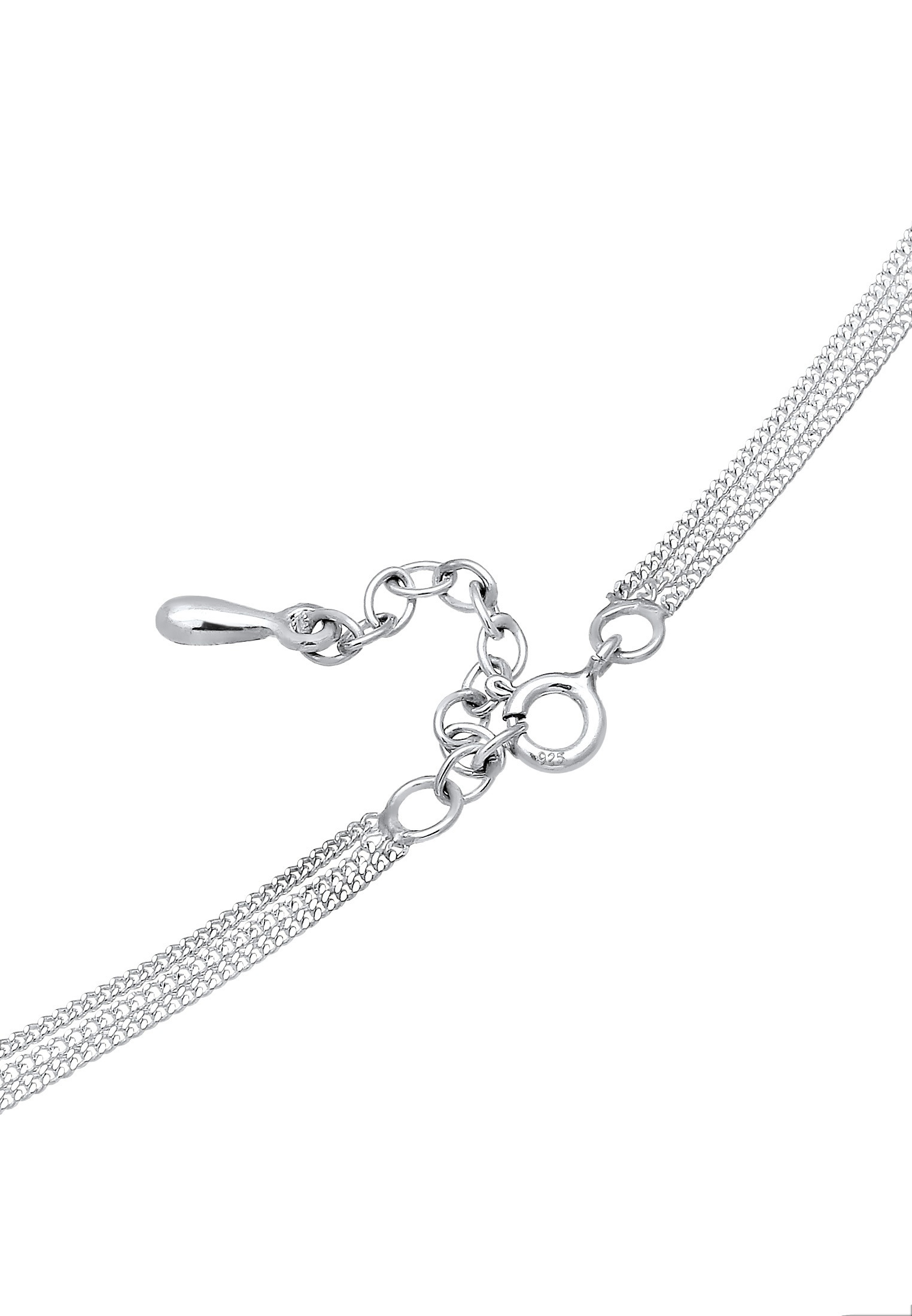 Elli Silberkette »Halskette Layer Kette Synthetische Perlen«