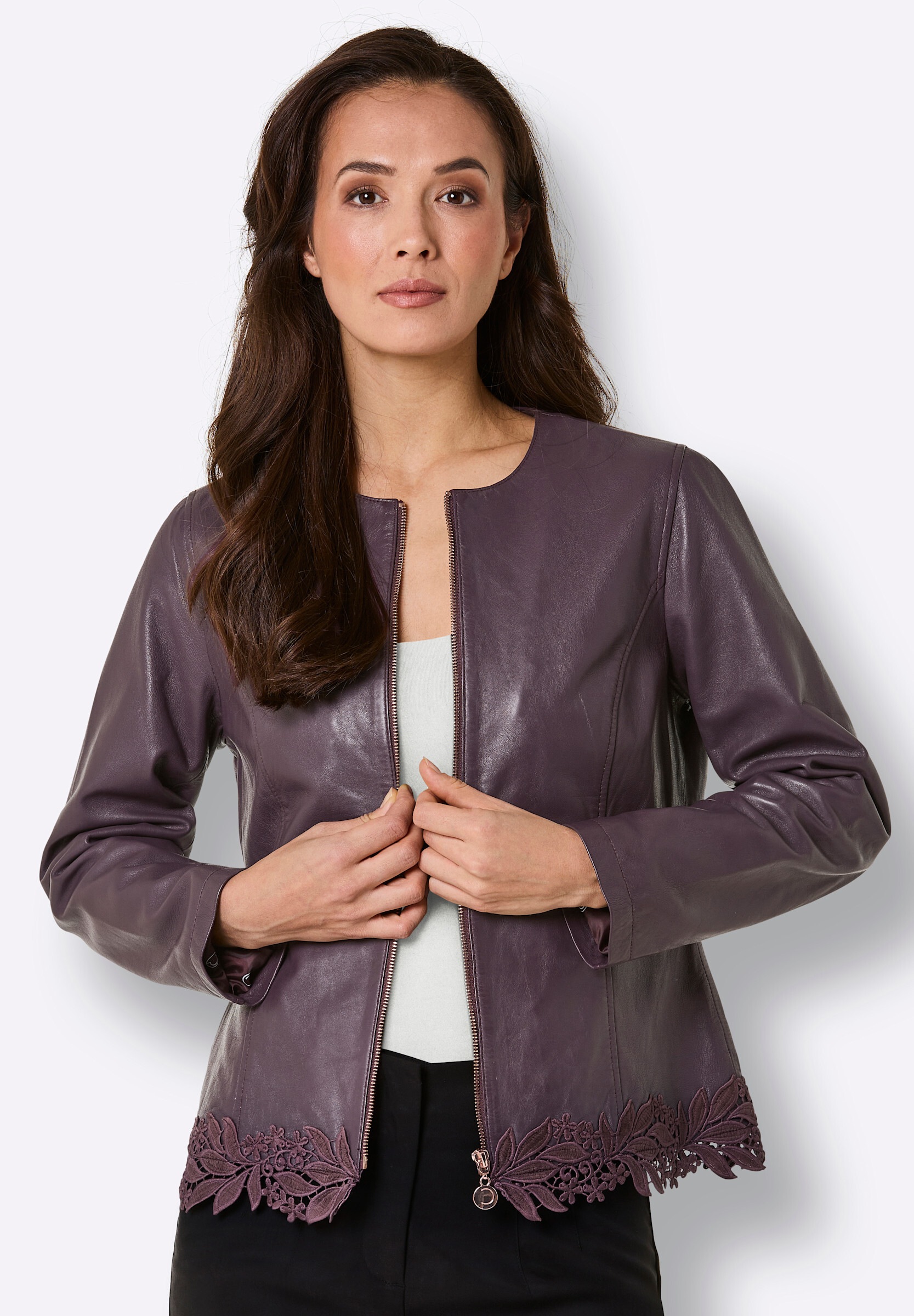 Mainpol Lederblazer »Lammnappa-Lederblazer Lederblazer«