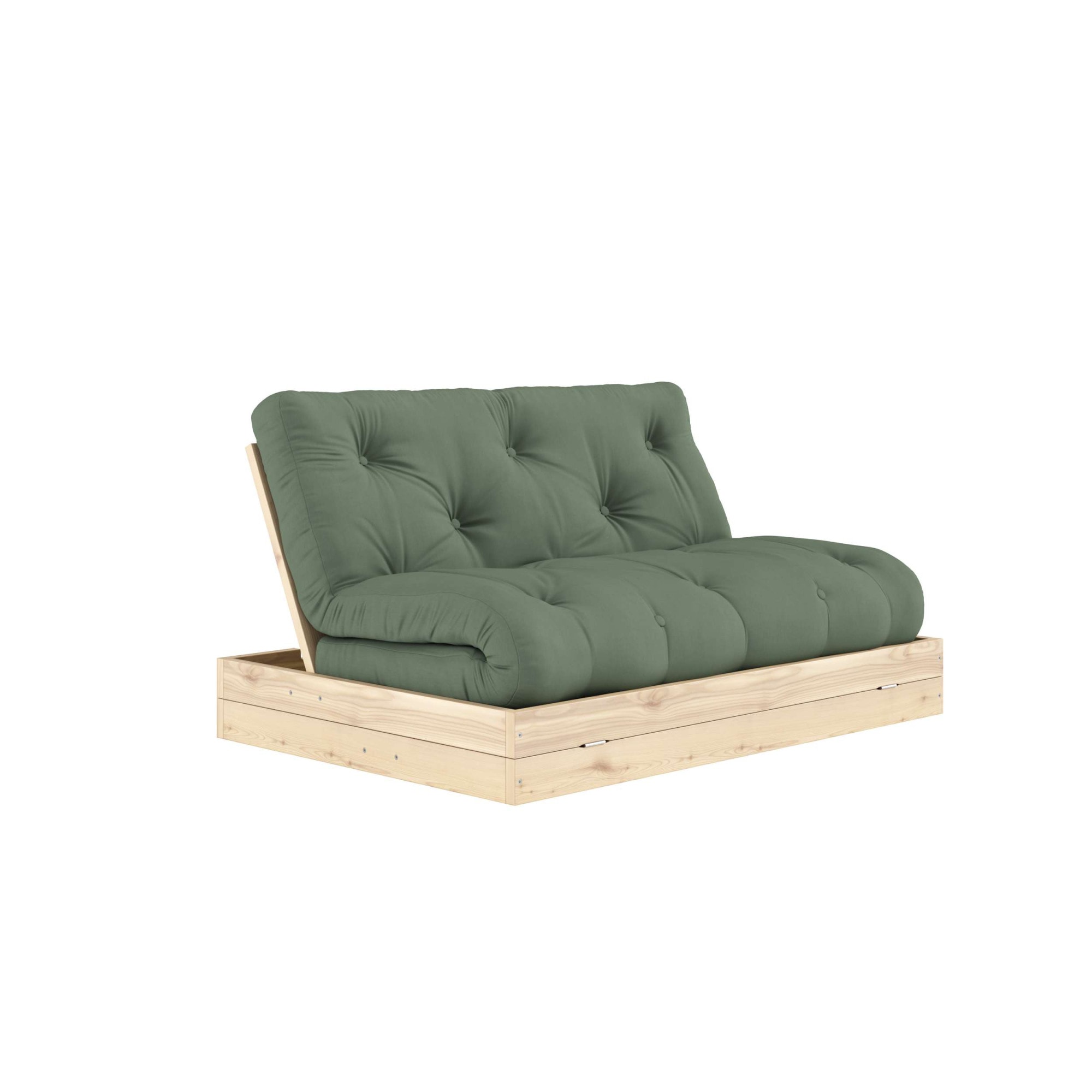 Karup Design Schlafsofa »Flip Sofabed, Made in Europe, mehrere Farben, vielseitig einsetzbar«, (B/H/T Sofa: ca 145 x 83 x 98,5 cm, Bett: ca 145 x 21 x 200 cm), inkl. handgefertigte Futonmatratze, FSC®-zertifiziertes Massivholz