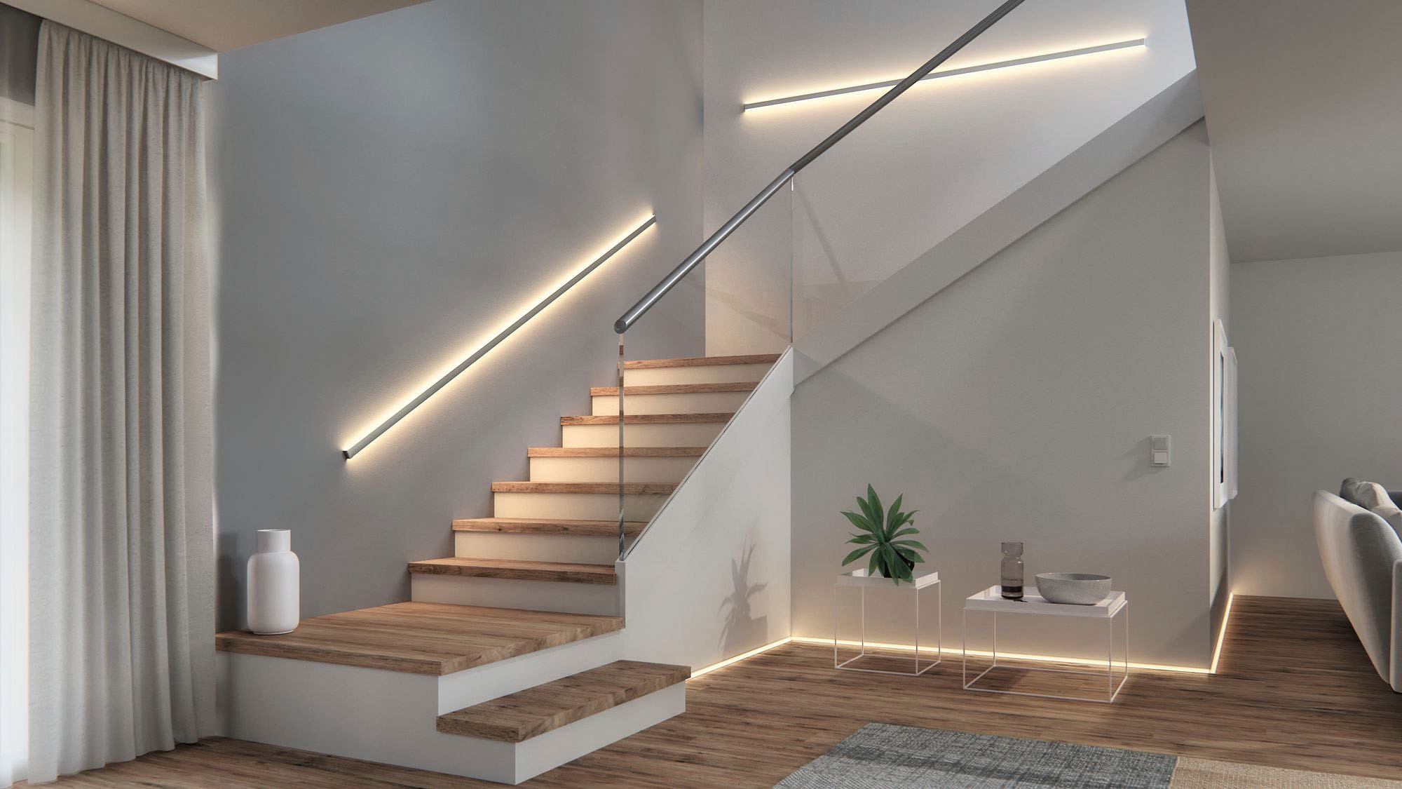 Paulmann LED-Streifen »Duo Profil 1m Alu eloxiert, Aluminium Alu eloxiert, Aluminium«