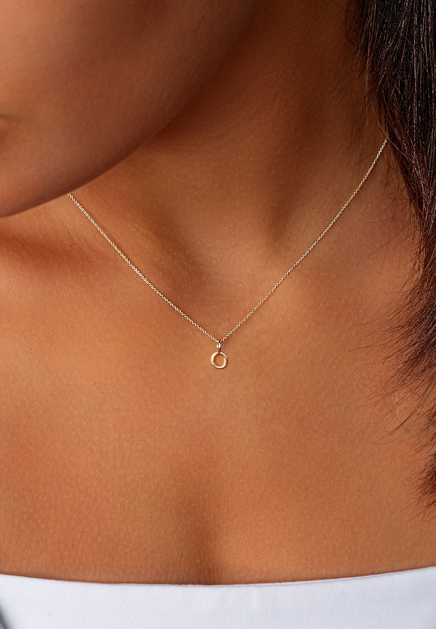ONE ELEMENT Kette und Anhänger Set »Schmuckset - Set mit Halskette Buchstabe O Buchstaben Anhänger aus 333 Gelbgold«