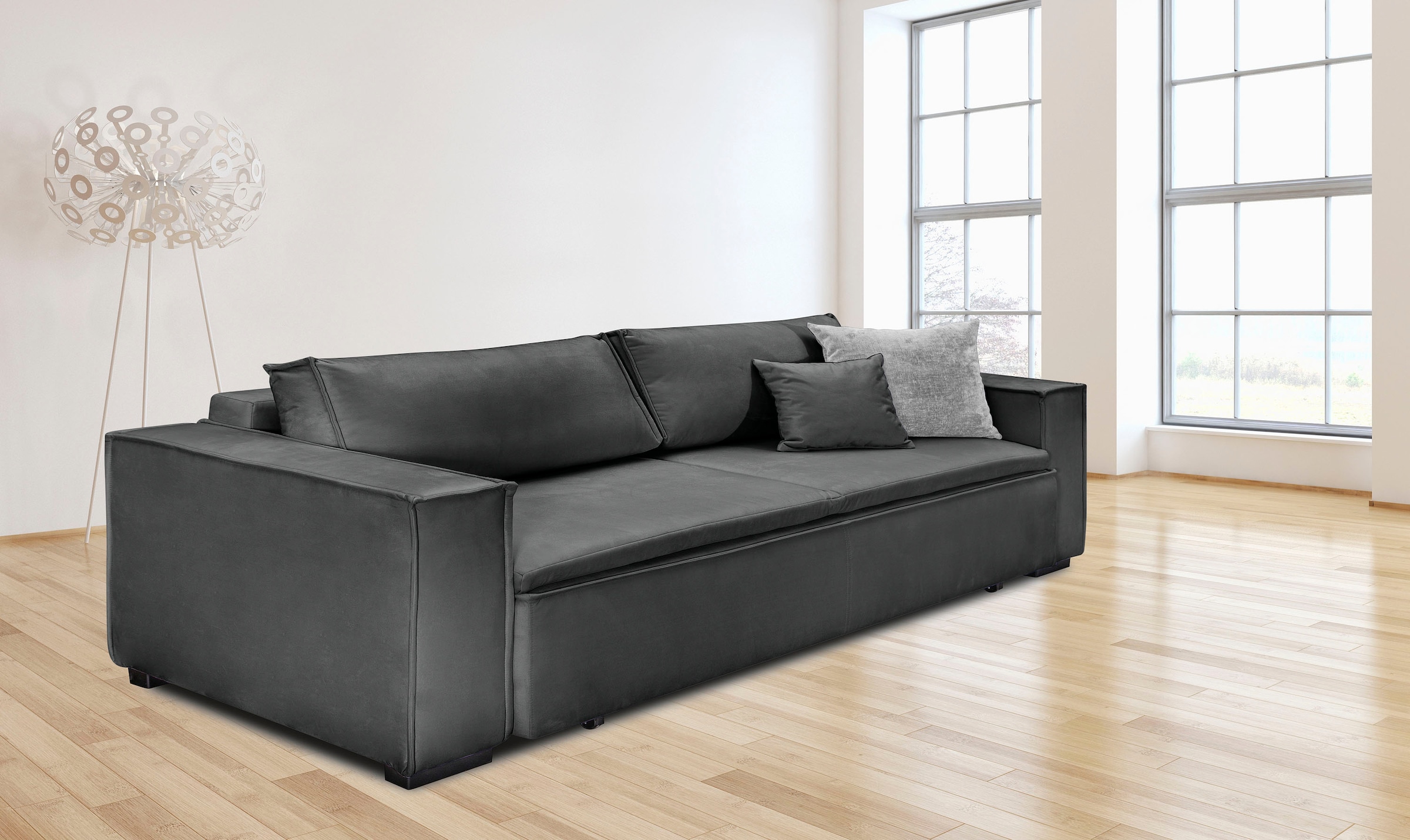 INOSIGN Schlafsofa »Manhattan«, mit Boxspringaufbau, Bettfunktion & Bettkasten, Dauerschlafsofa