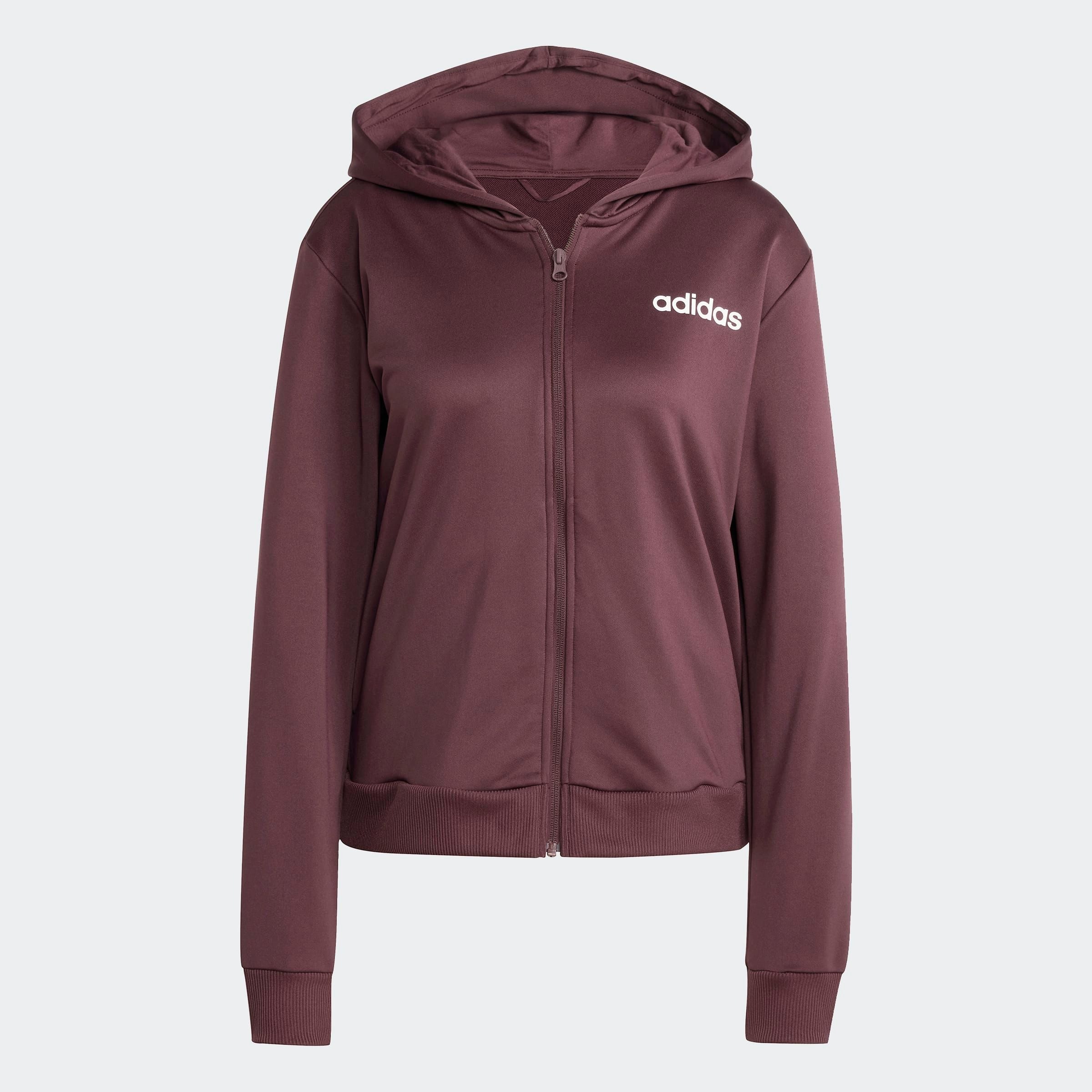adidas Sportswear Trainingsanzug »W LINEAR TS«, (2 tlg.), Trainingsjacke mit Kapuze, Tracksuit