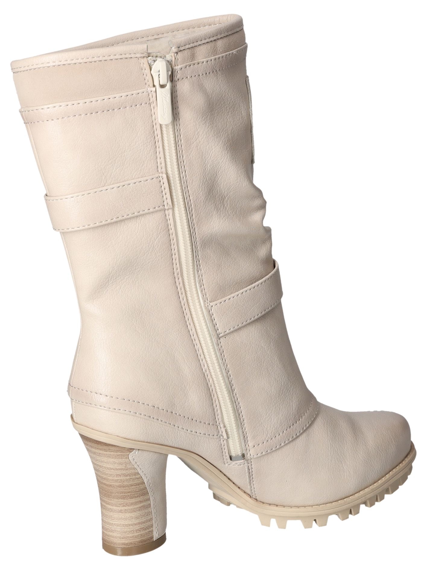 Mustang Shoes Winterstiefel, Absatzstiefel, Reißverschluss, mit trendigen Details