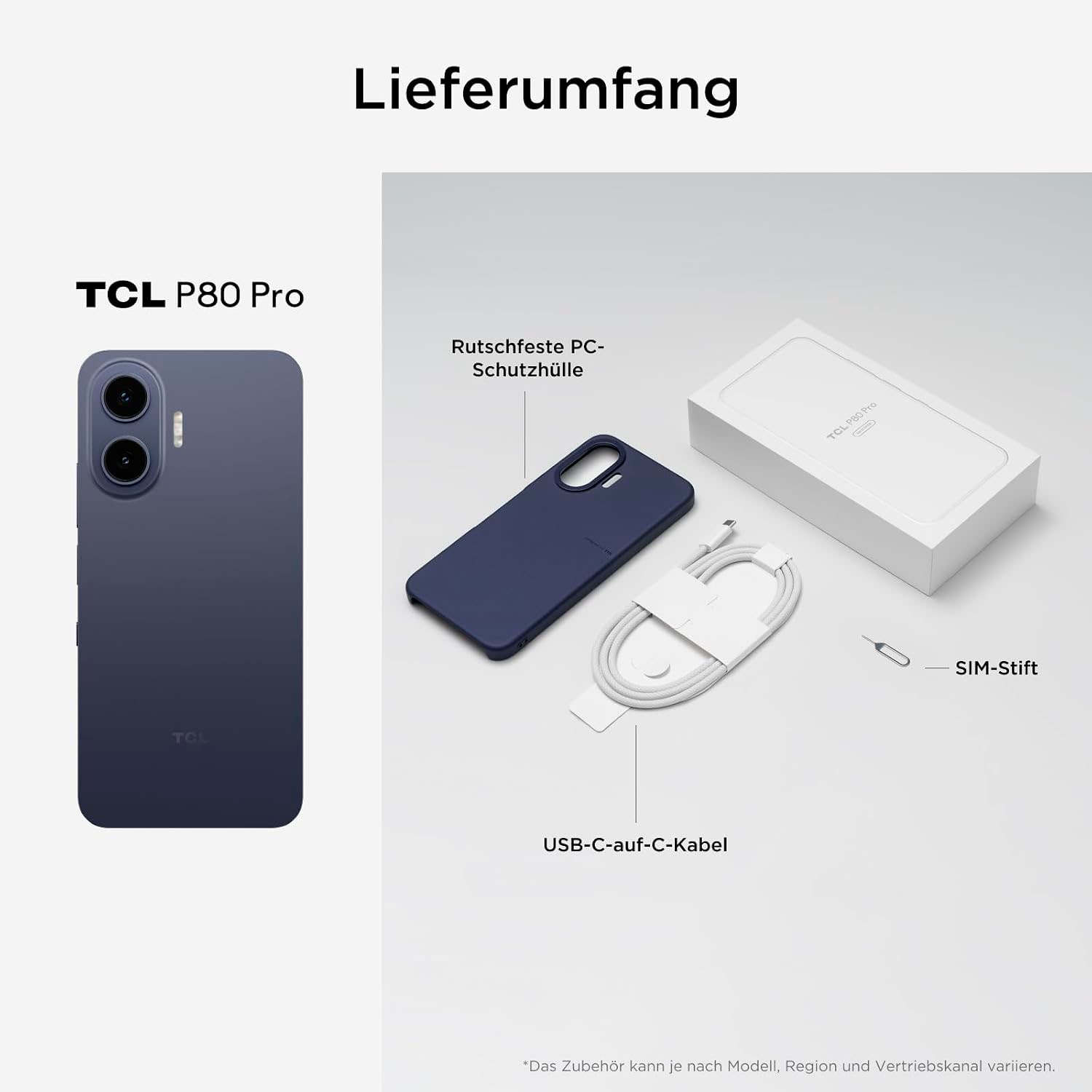 TCL Smartphone »P80 Pro 8+512GB« Midnight Blue NXTPAPER-Technologie