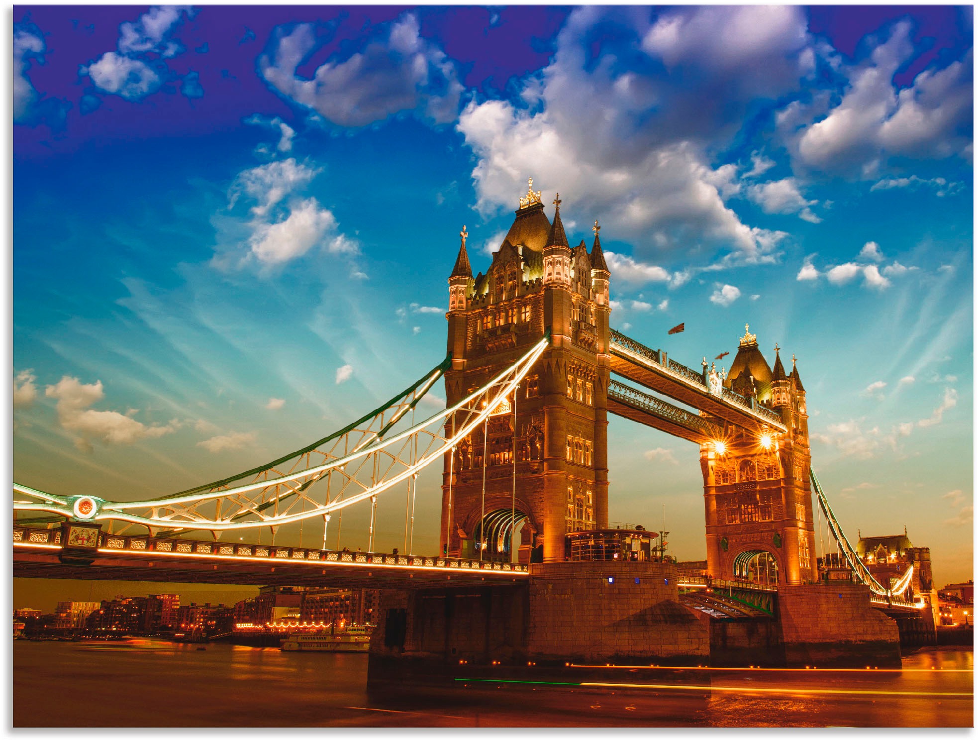 Artland Wandbild »Tower Bridge«, Brücken, (1 St.), in vielen Größen & Produktarten - Alubild / Outdoorbild für den Außenbereich, Leinwandbild, Poster, Wandaufkleber / Wandtattoo auch für Badezimmer geeignet