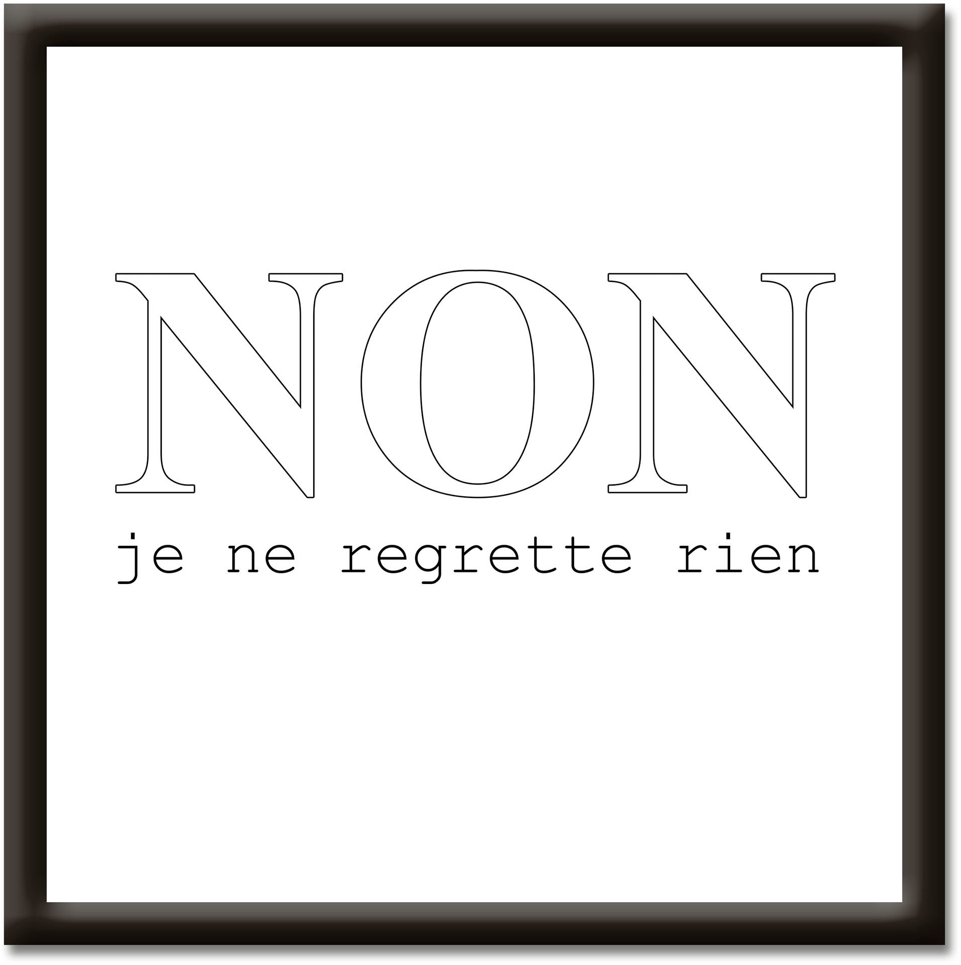Artland Wandbild »Nein, ich bereue nichts«, Sprüche & Texte, (1 St.)
