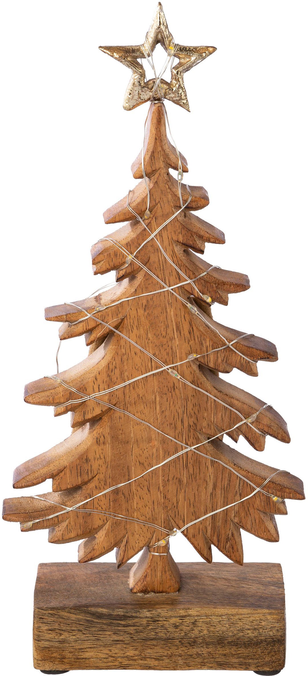Creativ deco Dekofigur »LUMEN, Deko-Objekt Tannenbaum« Weihnachtsdeko, Batteriebetrieb