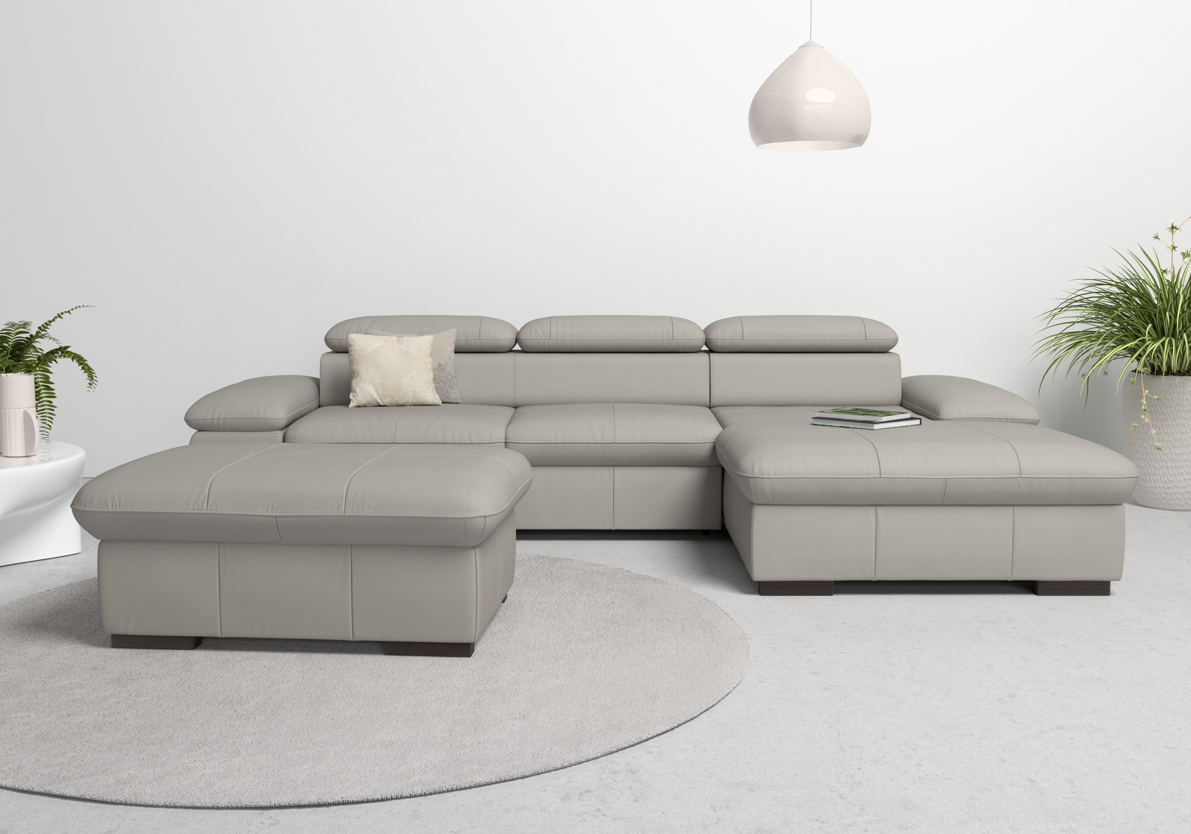 Home affaire Ecksofa »Alberto L-Form« mit Kopfteilverstellung, wahlweise mit Bettfunktion