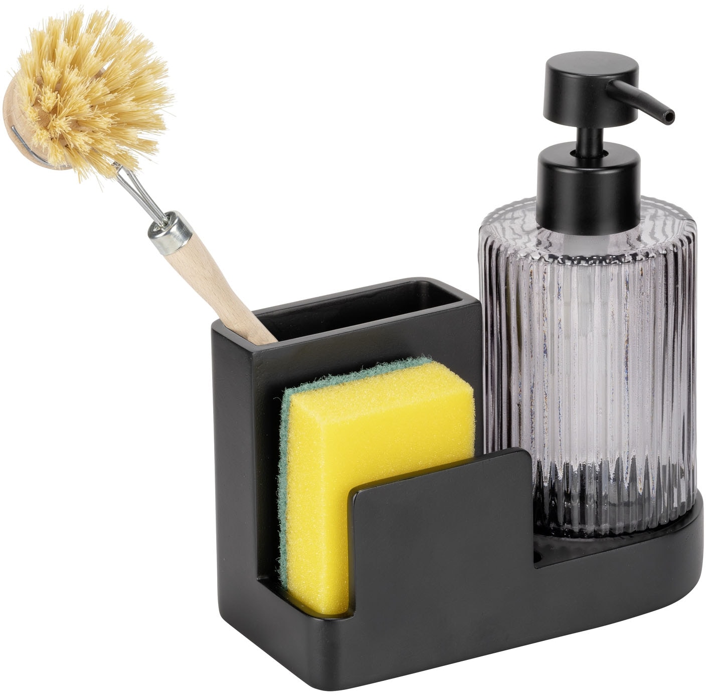 WENKO Küchenorganizer-Set »Modell Pina« robustes Design, heraunehmbarer Glasspender