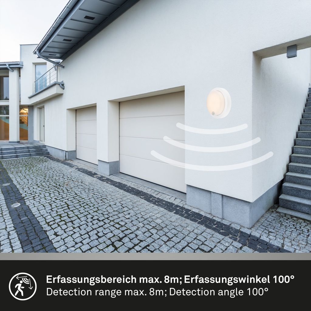 Briloner Leuchten Außen-Wandleuchte »Akku LED Außenwandleuchte mit Bewegungsmelder, Kunststoff, weiß«
