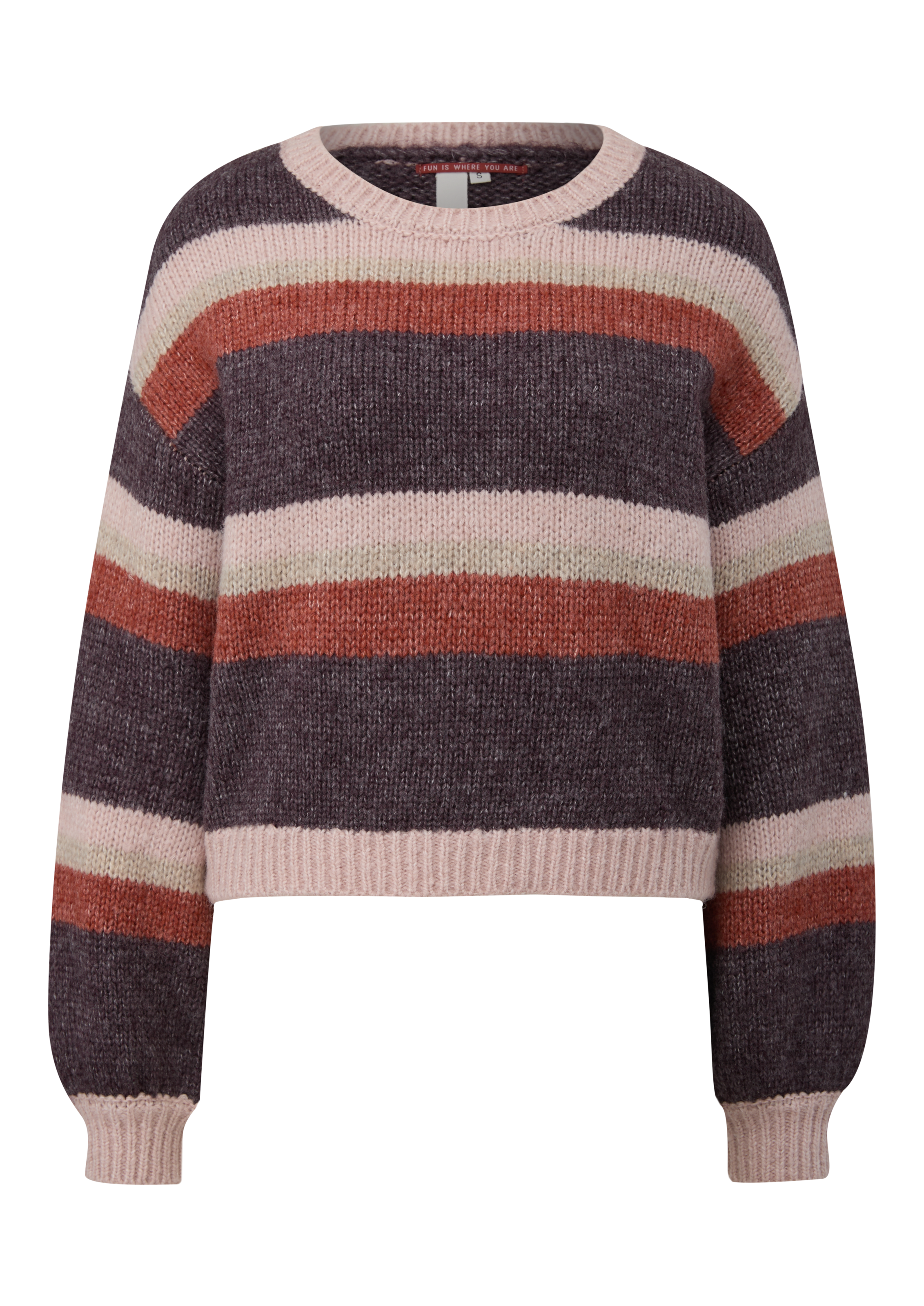 QS Strickpullover, mit Intarsien Muster