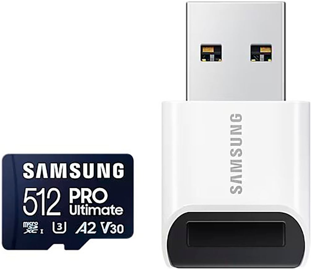 Samsung Speicherkarte »PRO Ultimate microSD 128GB« (512 GB Video Speed Class 30 (V30)/UHS Speed Class 3 (U3) 200 MB/s Lesegeschwindigkeit) in blau,...