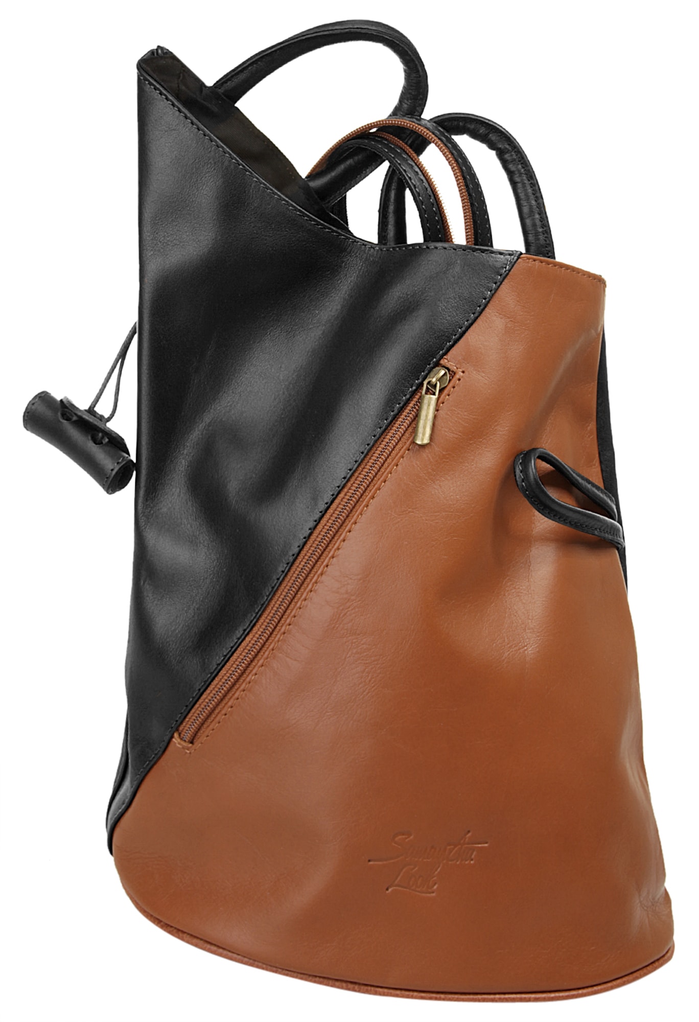 Samantha Look Cityrucksack echt Leder, Made in Italy