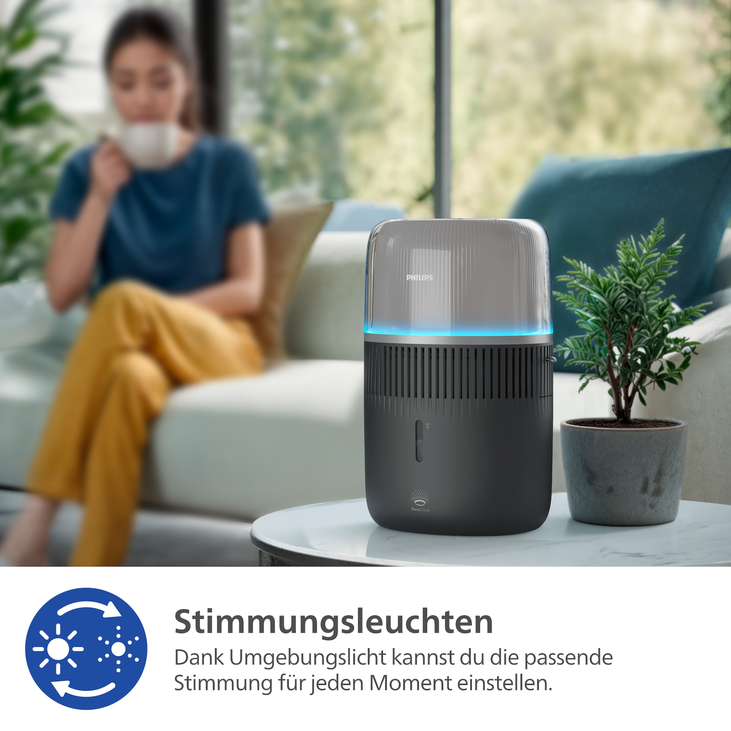 Philips Luftbefeuchter »HU5710/03 5000 Series«, 4,5 l Wassertank, für 56 m² Räume, mit NanoCloud Technologie