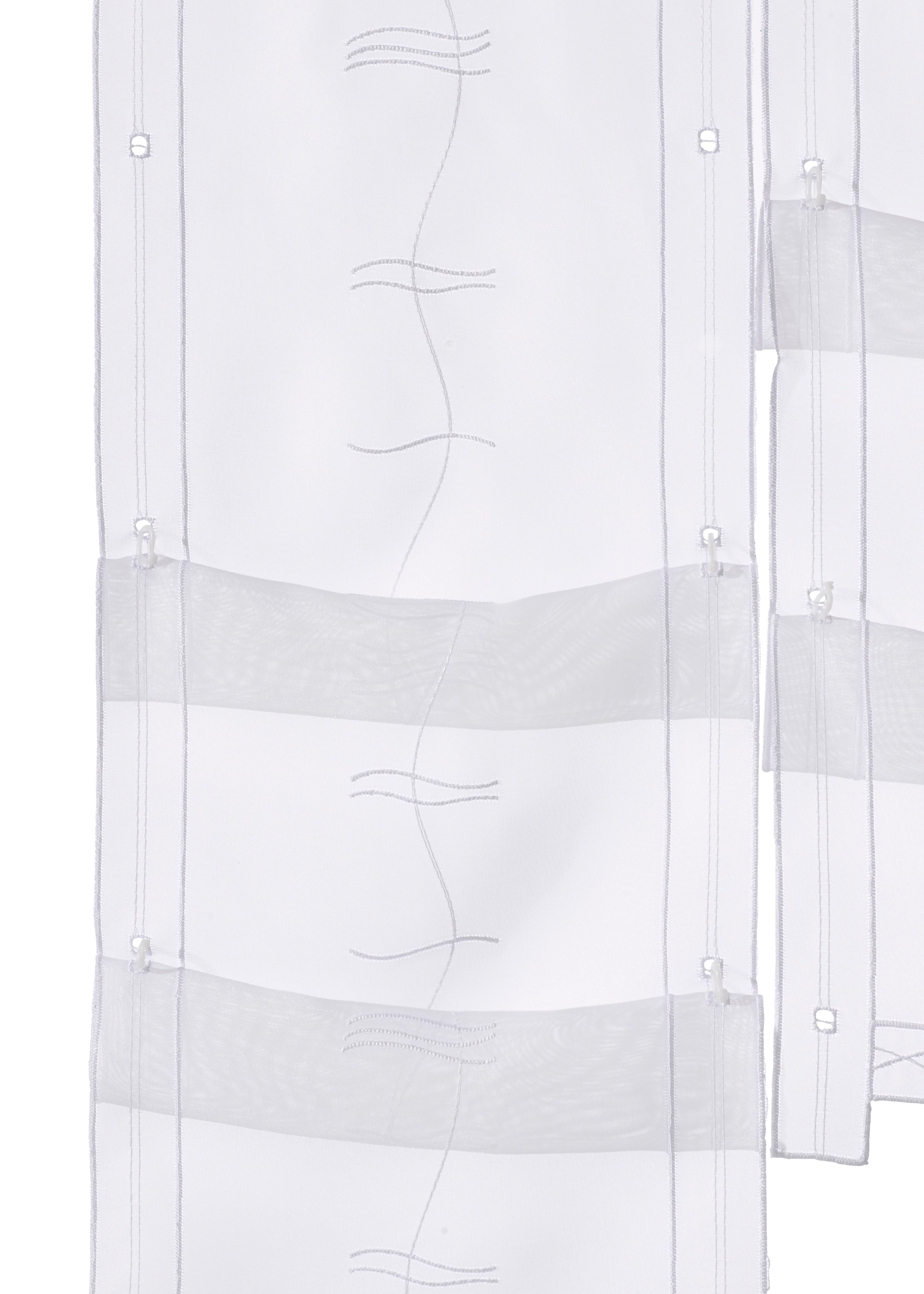 Weckbrodt Scheibengardine »Selina« Stangendurchzug 1 Stk. tlg. Hochraff, Gardine, Voile, echte Stickerei, transparent, Store