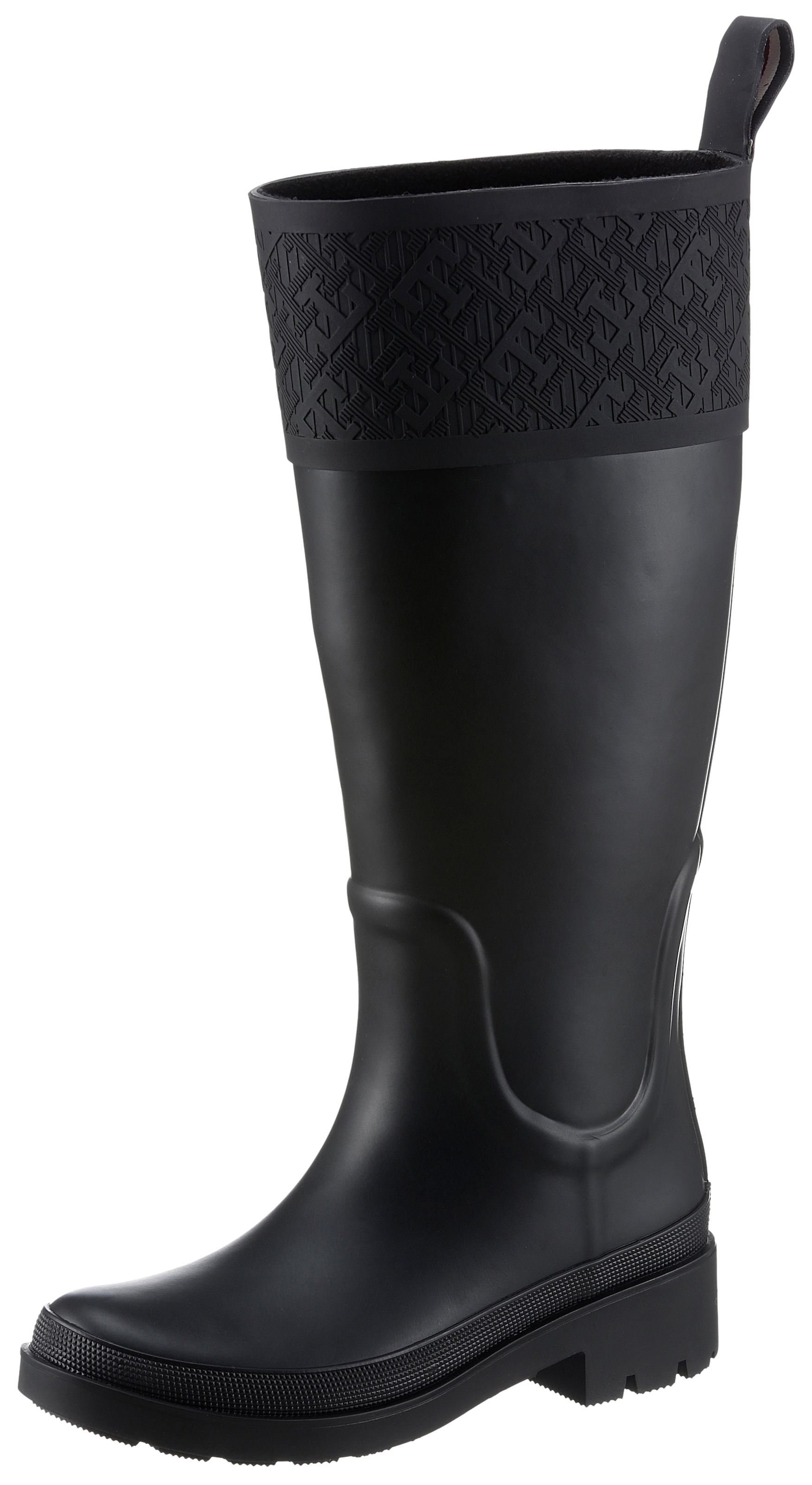 Gummistiefel »RUBBER LONG BOOT MONOGRAM«, Blockabsatz, Schlupfstiefel, Outdoorstiefel,...