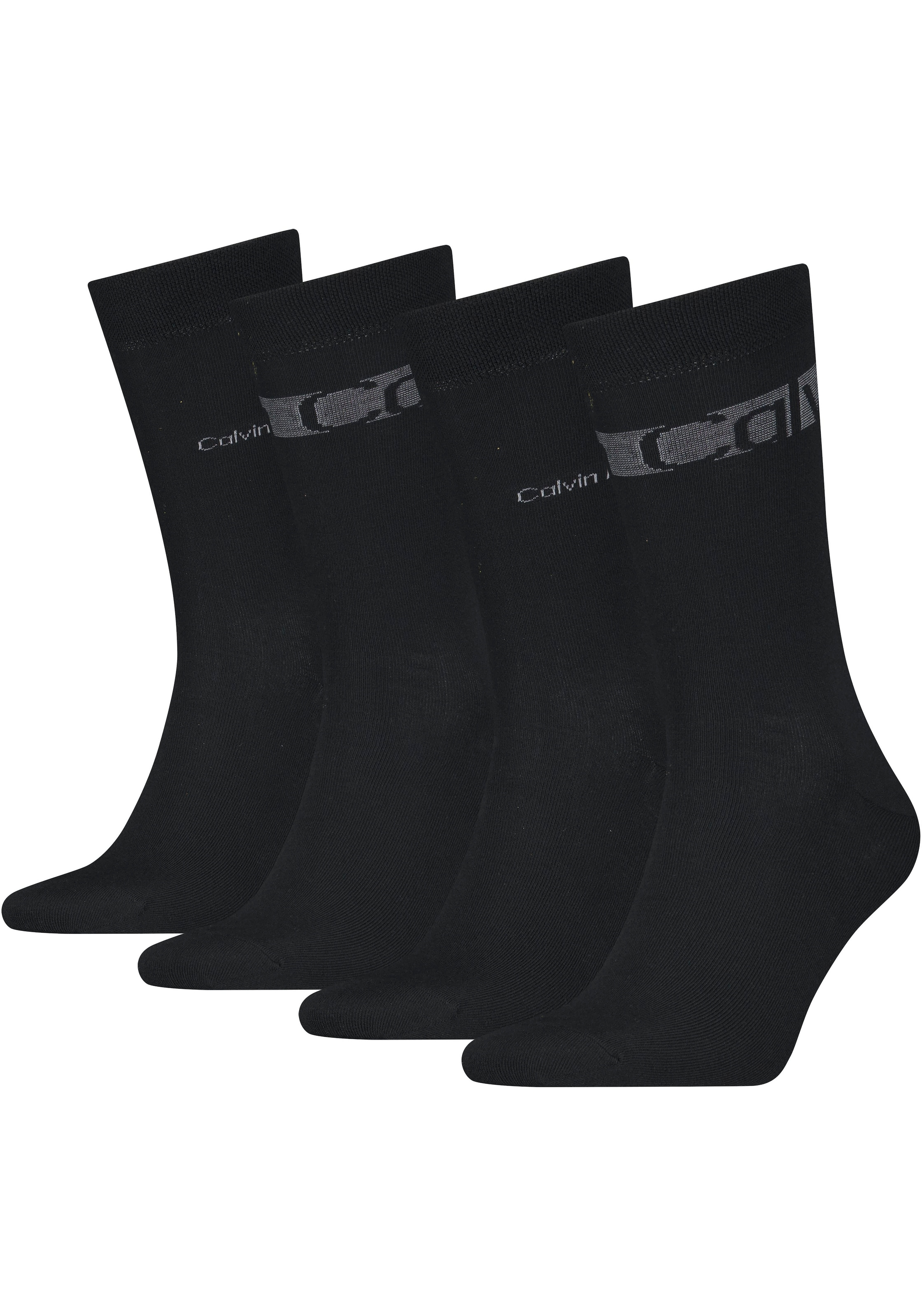 Calvin Klein Socken »CK MEN SOCK 4P STRIPES«, (Packung, 4 Paar), mit Coolmax®-Fasern für Feuchtigkeitsregulierung und Atmungsaktivität