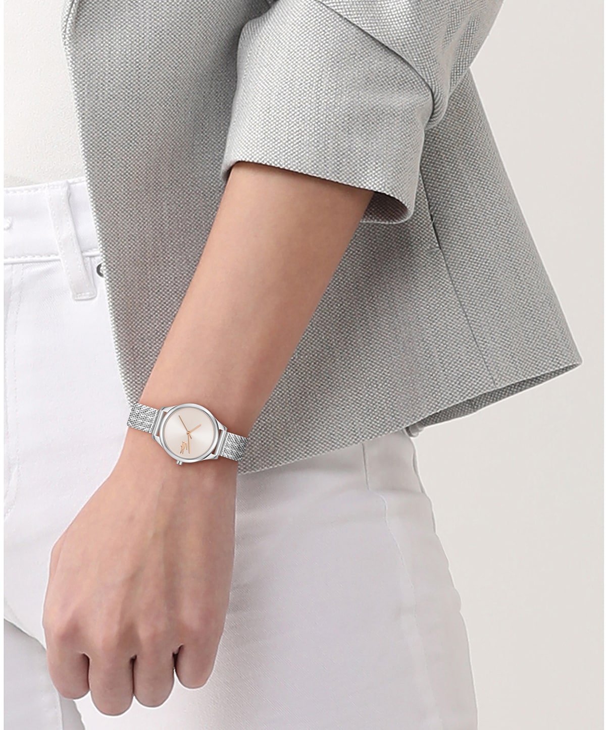 Calvin Klein Quarzuhr »Mini Crocodelle« Armbanduhr, Damenuhr, Edelstahlarmband, analog