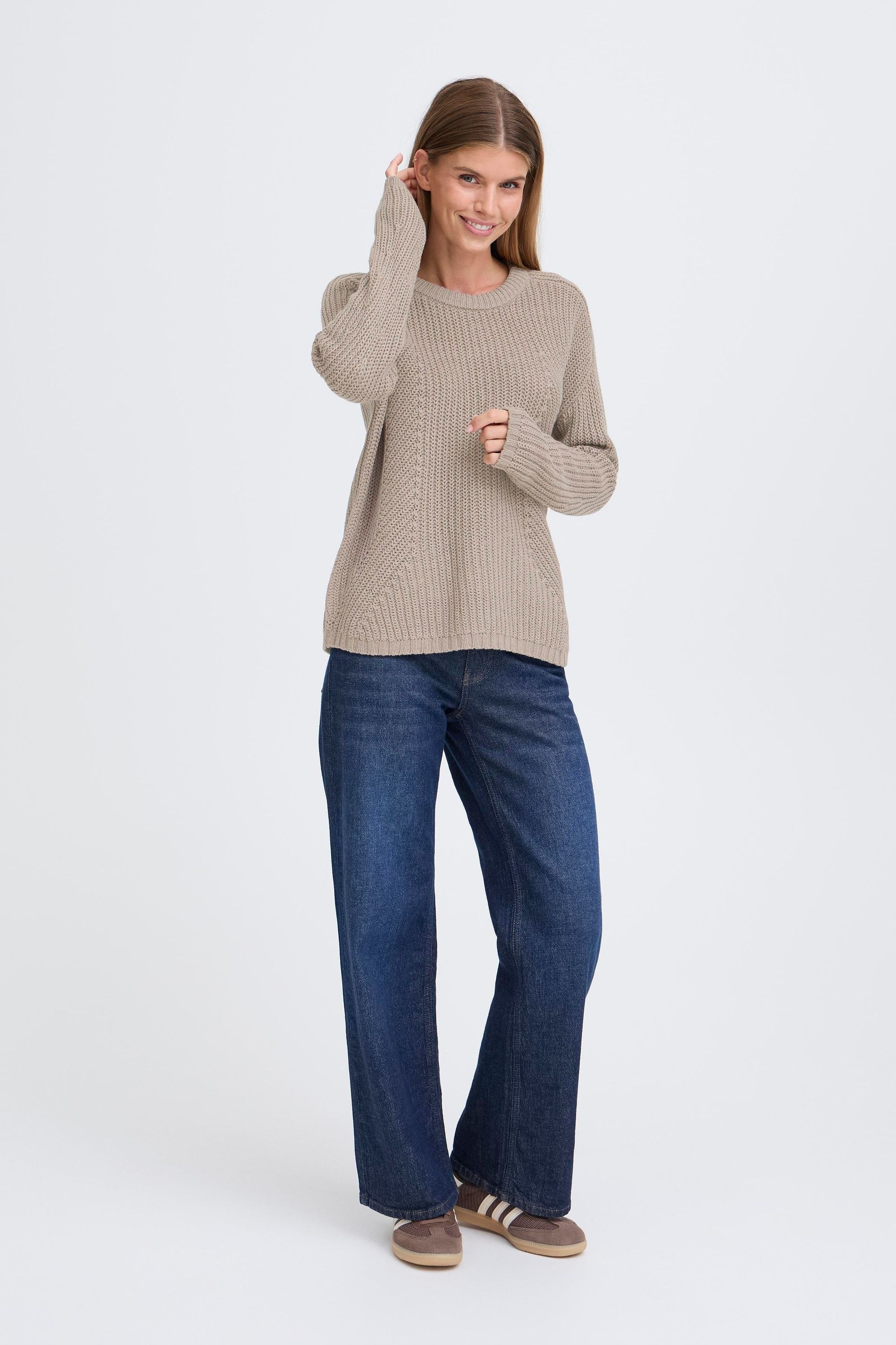 OXMO Strickfleece-Pullover »Strickpullover OXKanna«