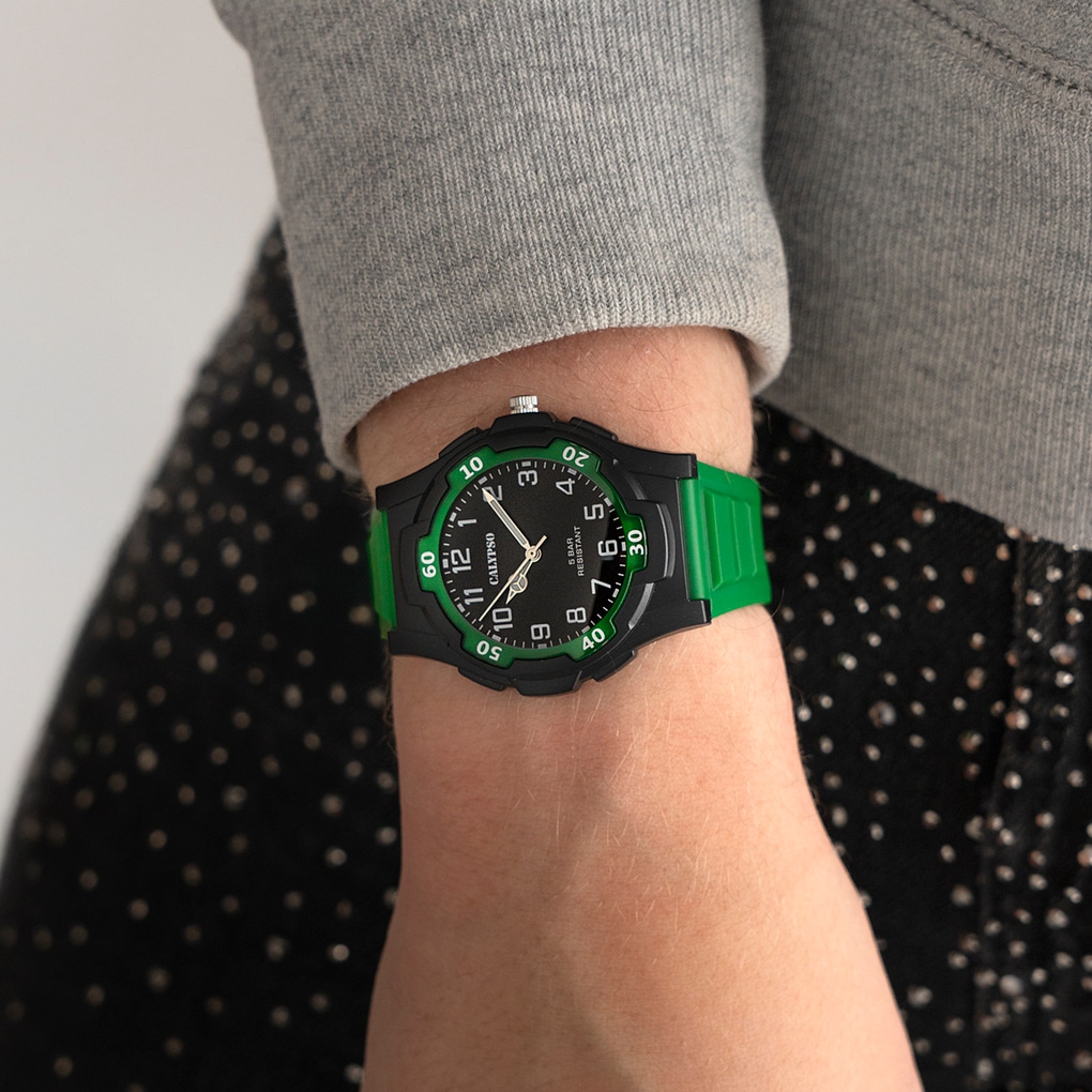 CALYPSO WATCHES Quarzuhr »Easy Time« Armbanduhr, Herrenuhr, Silikonarmband, analog