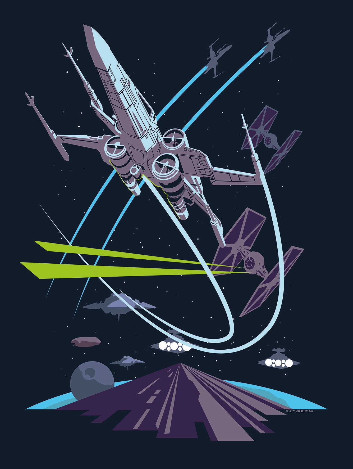 Poster »Star Wars Classic Vector X-Wing«, Star Wars, (1 St.), Kinderzimmer,...