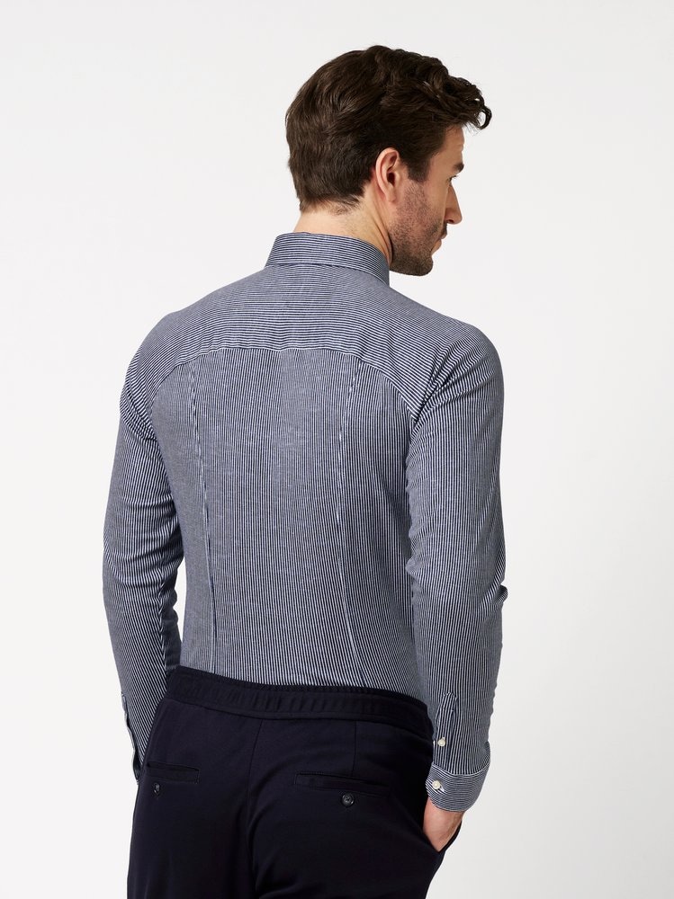 DESOTO Langarmhemd »Casual Kent 1/1« Jerseyhemd, Kentkragen, Slim Fit