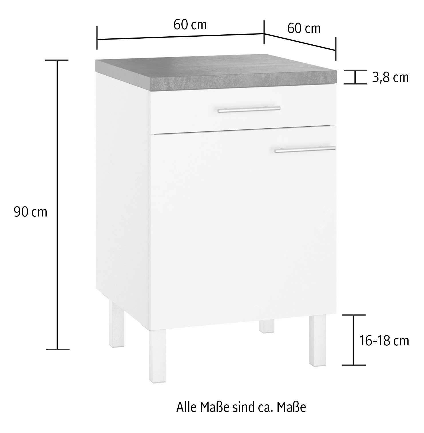 OPTIFIT Unterschrank »Lilly2«, Breite 60 cm, 1 Tür, 1 Einlegeboden