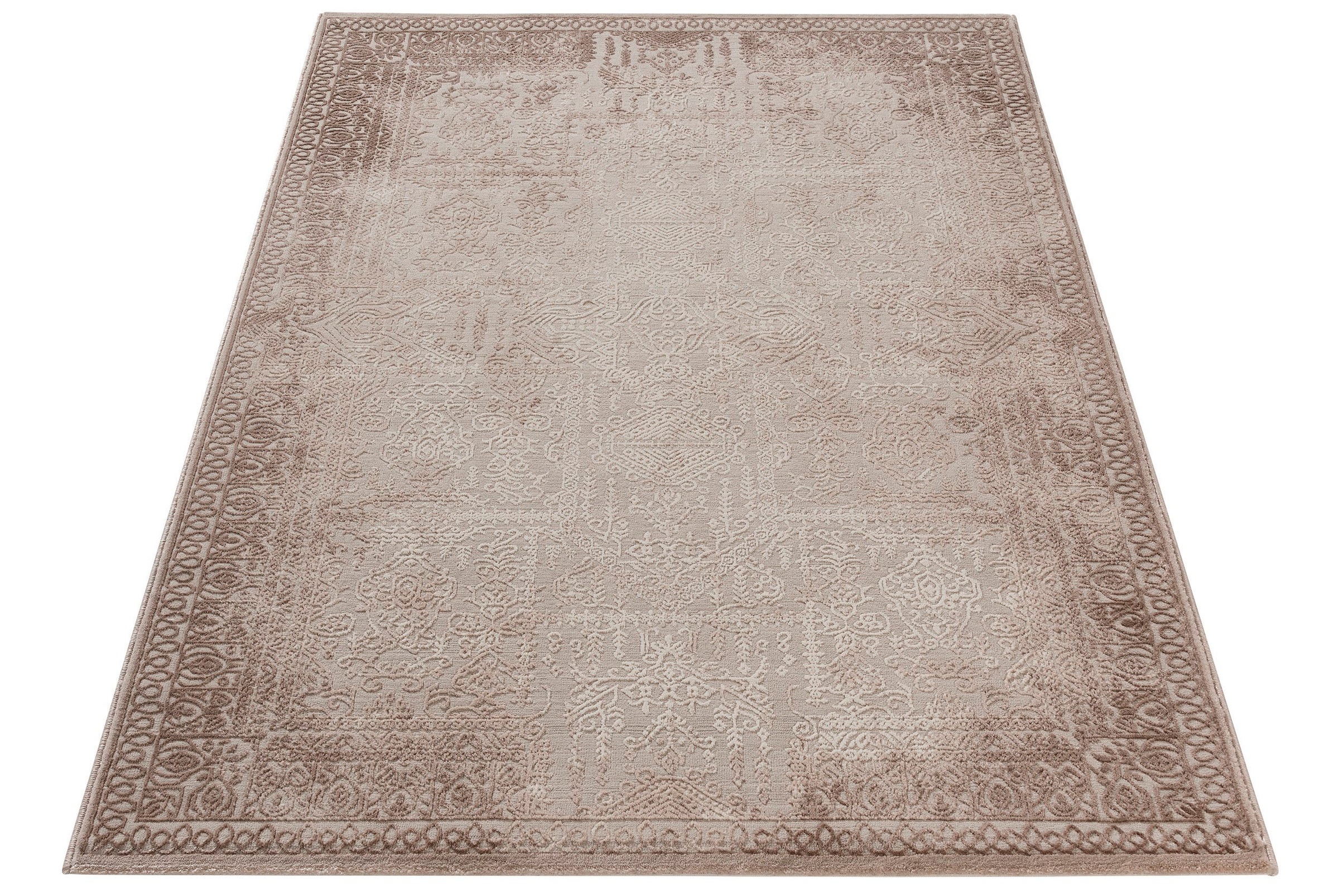Sehrazat Teppich »Amatis 6640«, rechteckig, 12 mm Höhe, Hoch-Tief-Struktur, Wohnzimmer