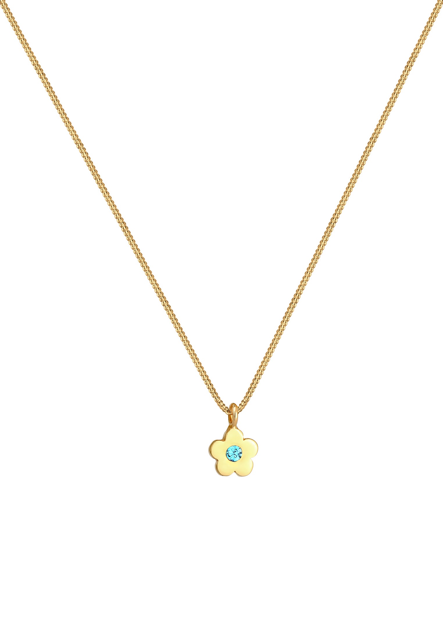 Elli Kette ohne Anhänger »Halskette Kinder Blume Kristalle 925 Silber«