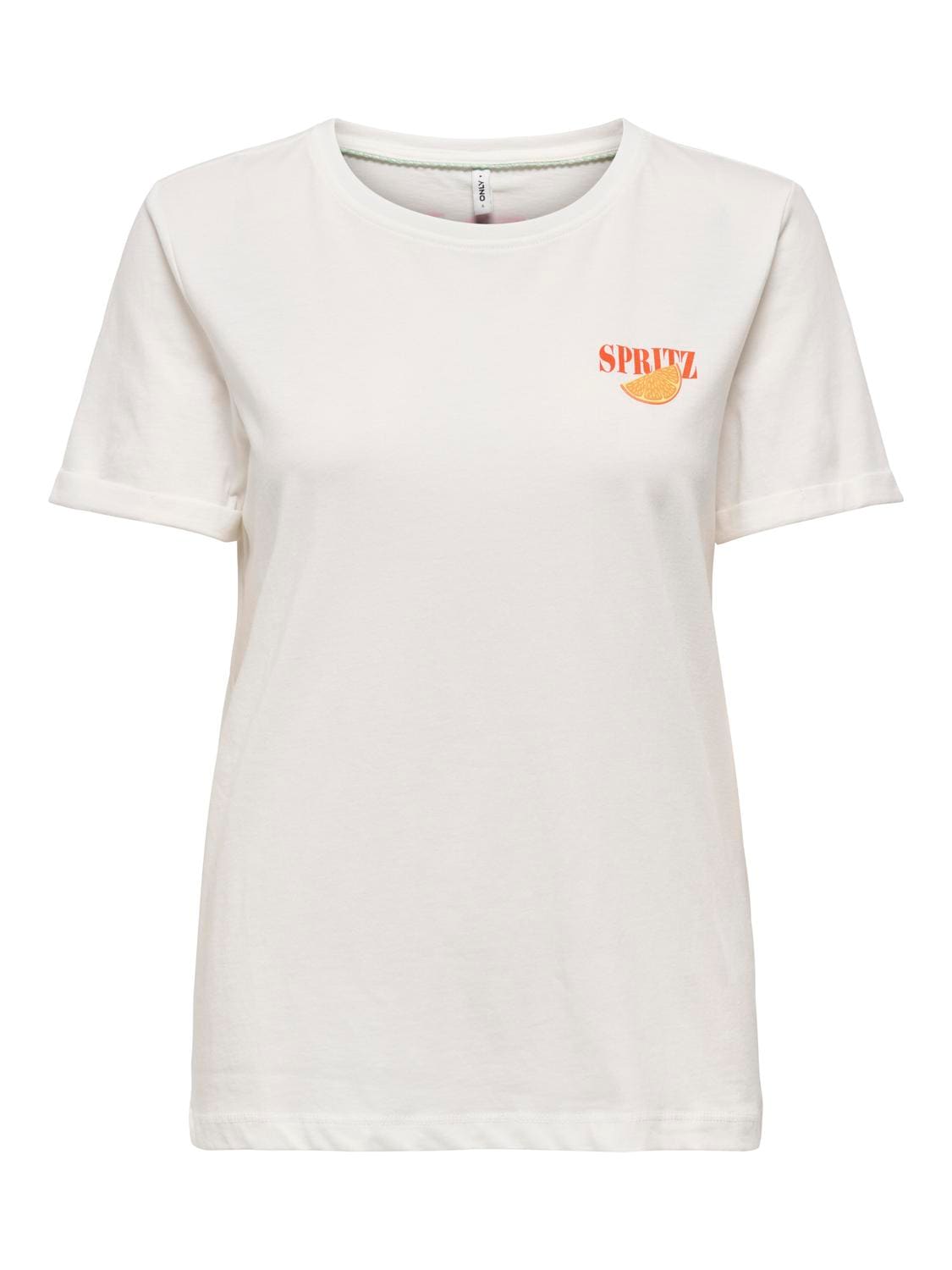 ONLY T-Shirt »ONLKITA S/S DRINKS TOP BOX JRS« Baumwolle, regular fit, Rundhals