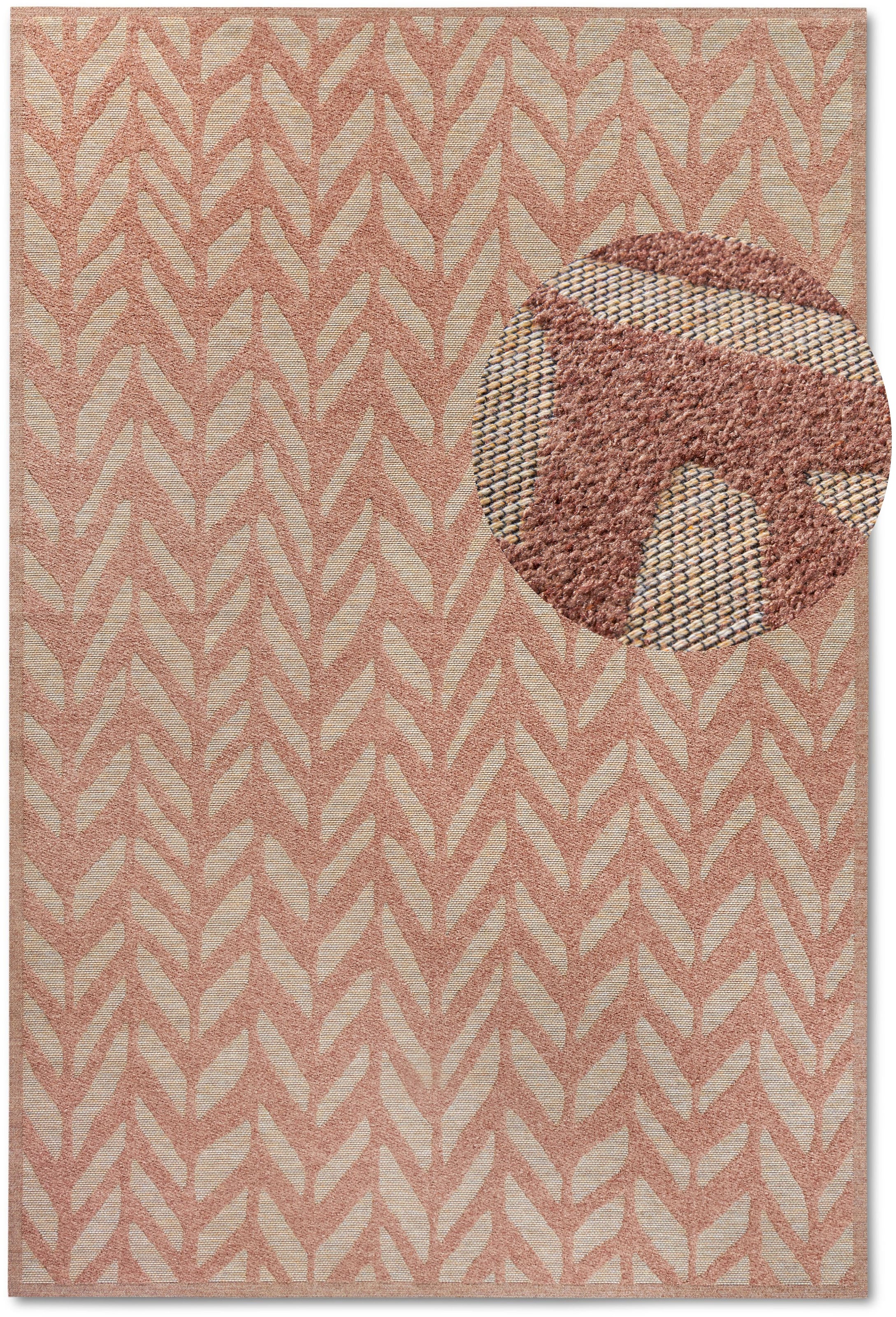 Villeroy & Boch Outdoorteppich »Georgette«, rechteckig, 4 mm Höhe, In-& Outdoor, Flachgewebe, wetterfest, Terrasse, Balkon, modern, Trend