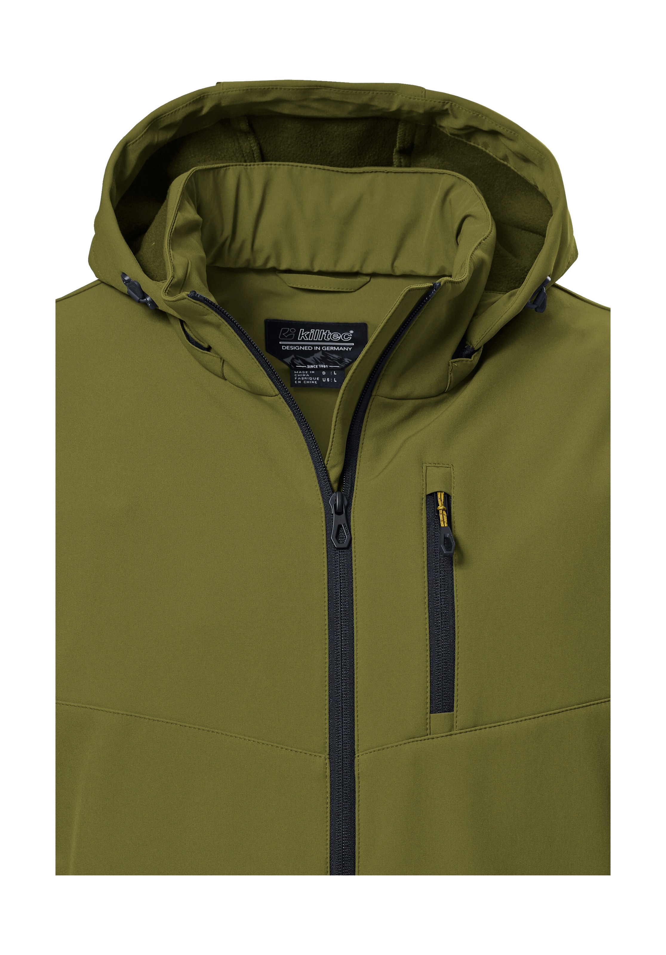 Killtec Softshelljacke »KOW 92 MN SFTSHLL JCKT«, Wasser- und windabweisend, atmungsaktiv, abnehmbare Kapuze