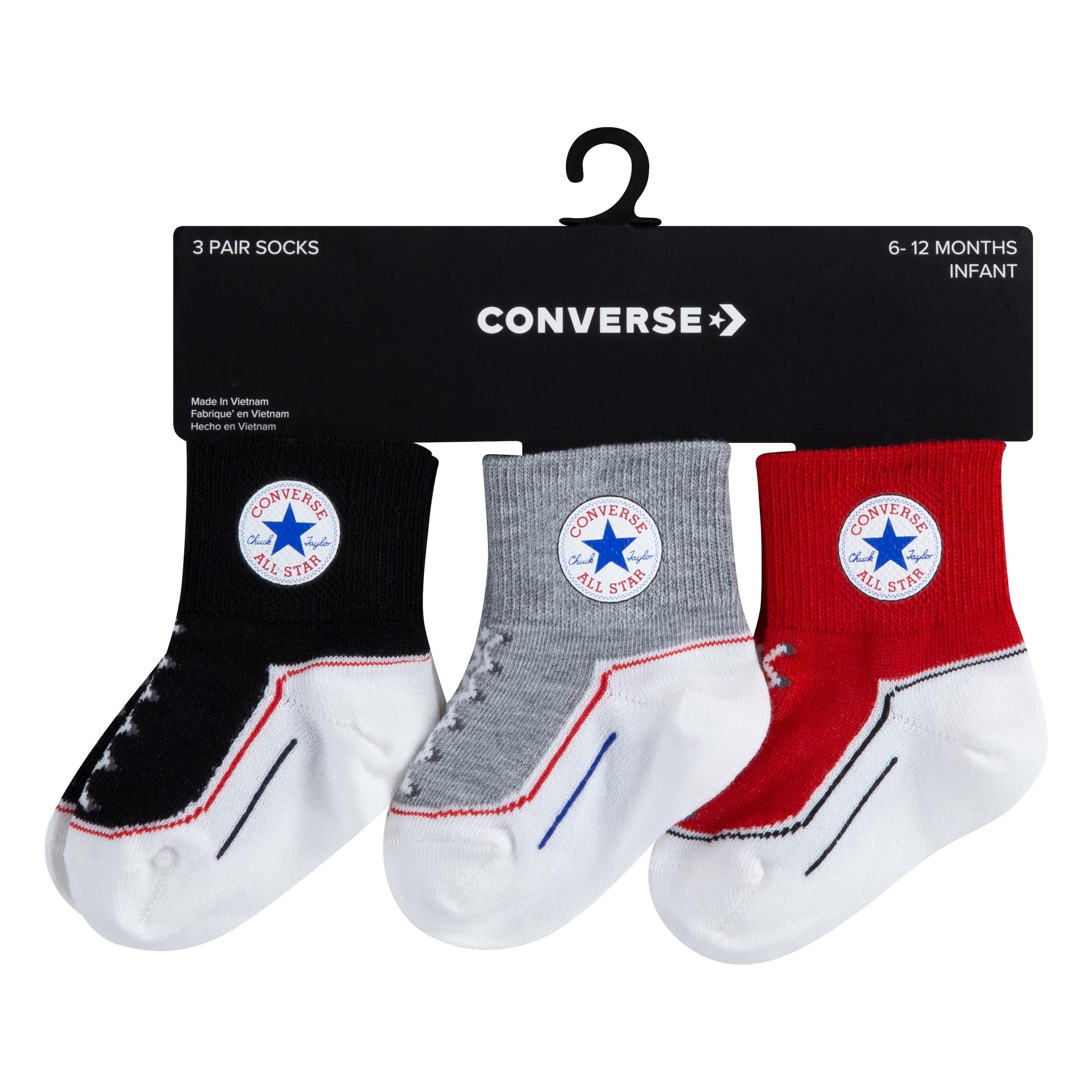 Converse Sportsocken »CHUCK INFANT TODDLER QUARTER 3PK«, (3 Paar)