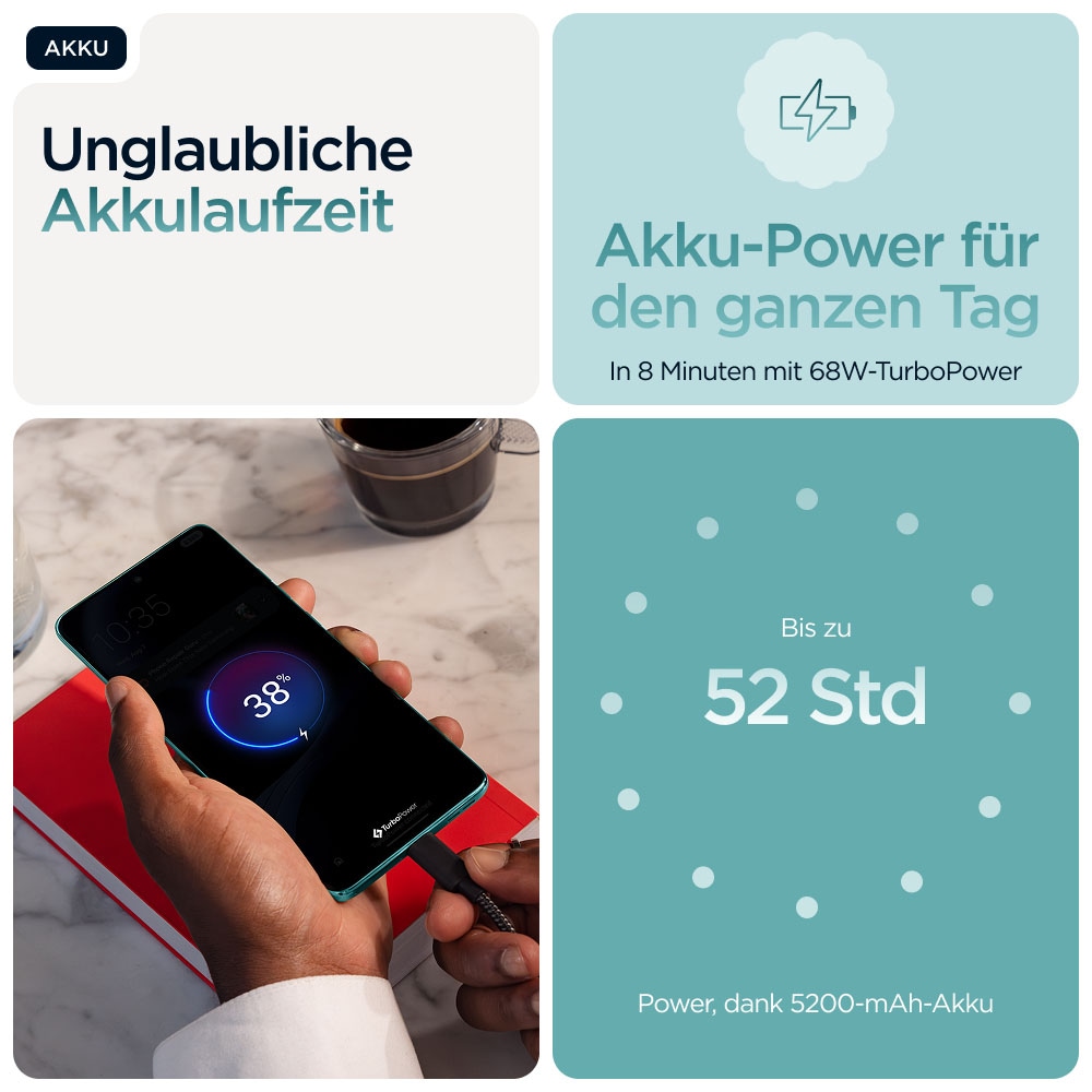 Motorola Smartphone »Edge 60 Fusion 256GB«, Amazonite