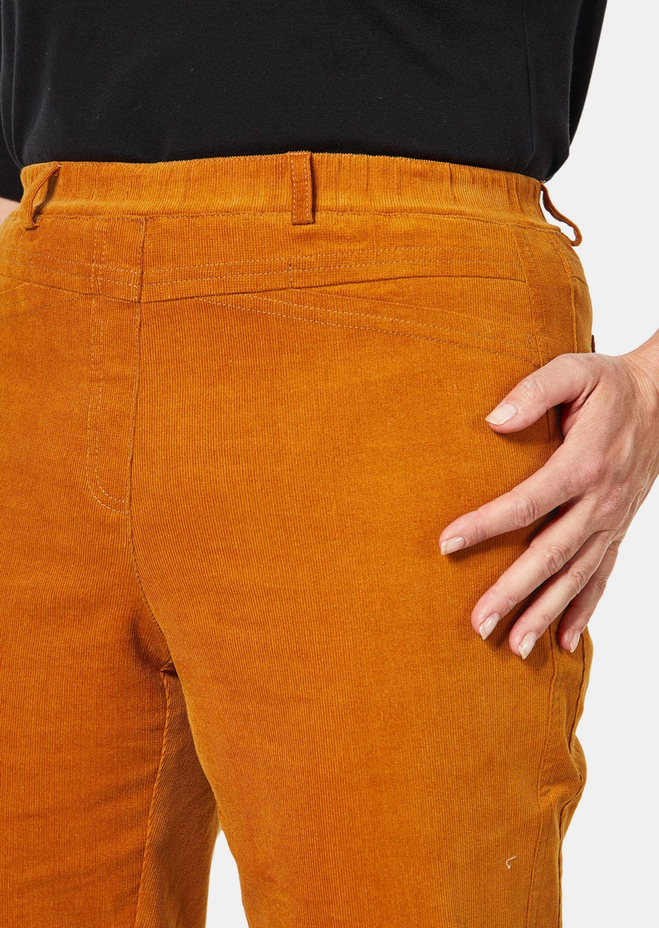 GOLDNER Schlupfhose »Kurzgröße Supersofte Cordhose LOUISA mit aufwendiger Schnittführung«