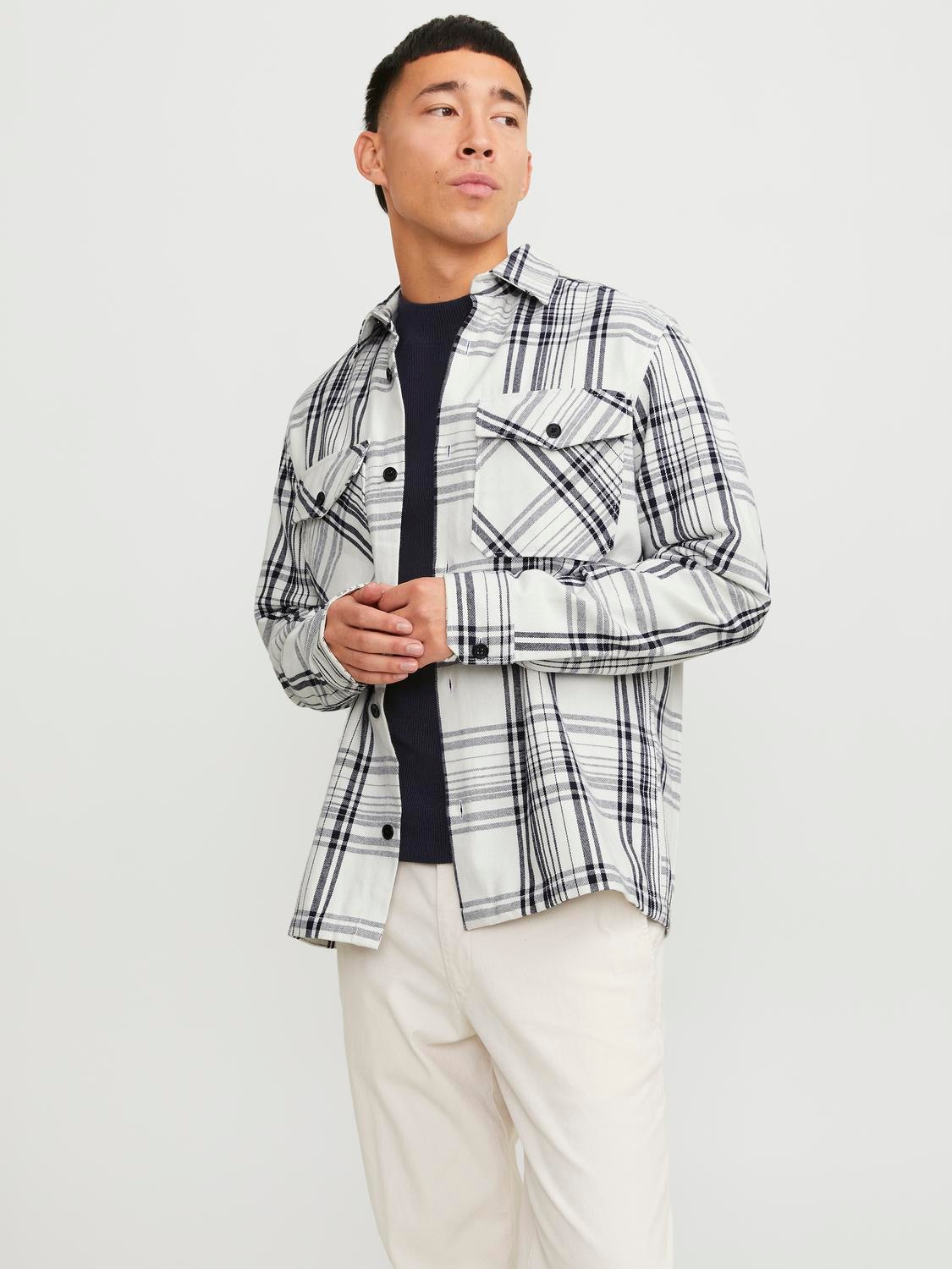 Langarmhemd »JPRCCROY SPRING CHECK OVERSHIRT L/S SN«